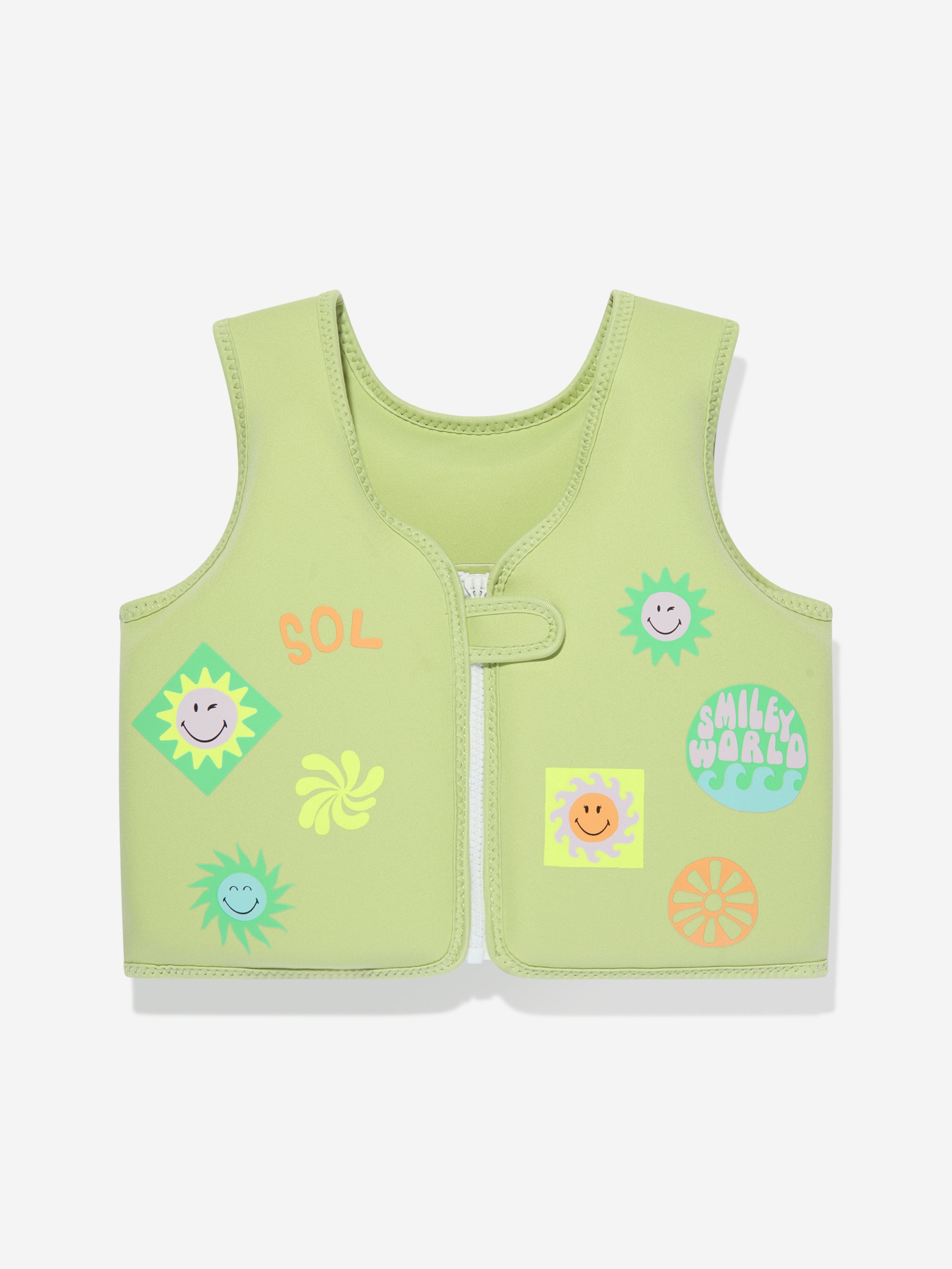 Sunnylife Kids Smiley World Swim Vest in Yellow