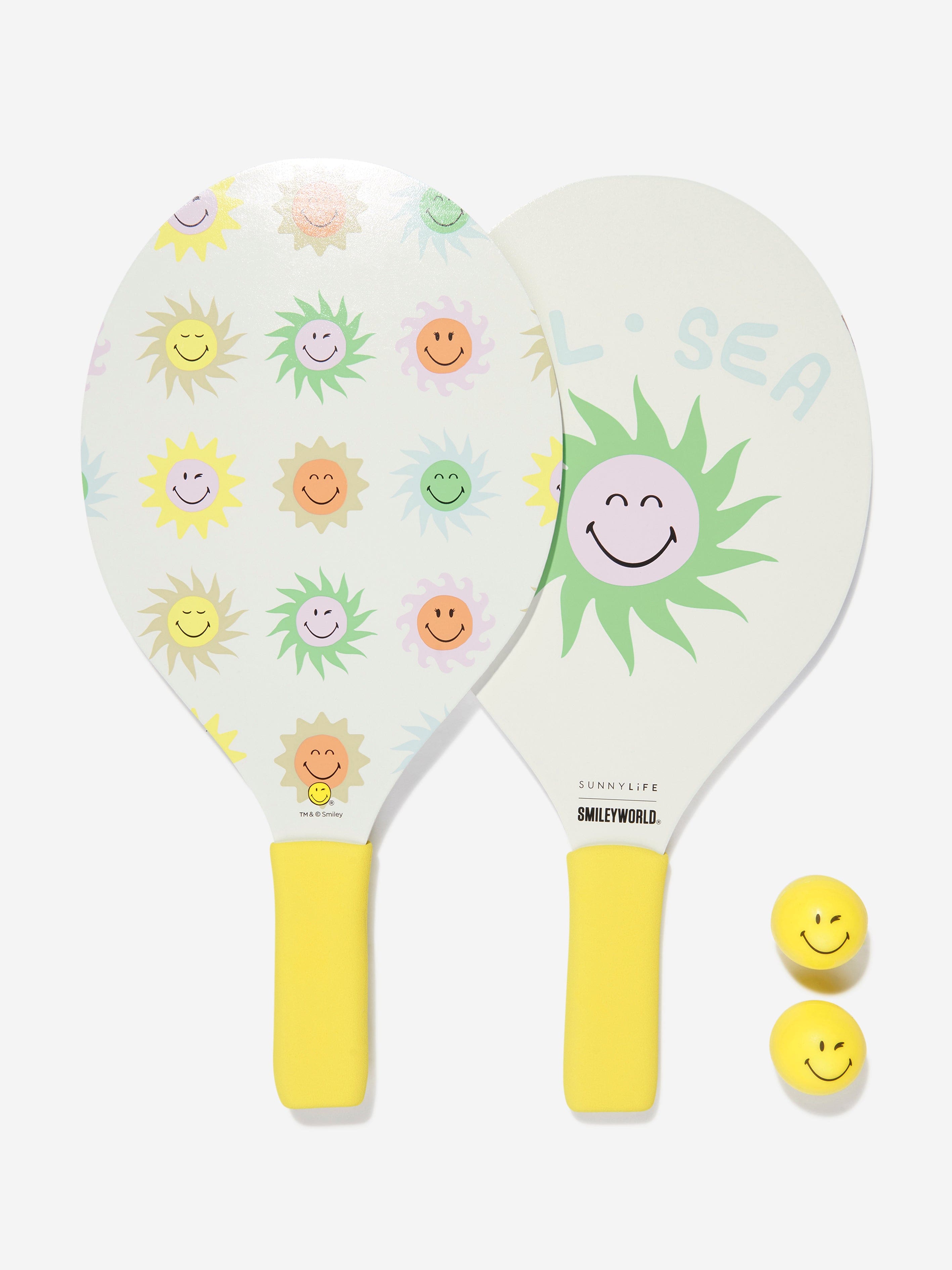 Sunnylife Kids Smiley World Beach Bats in Multicolour