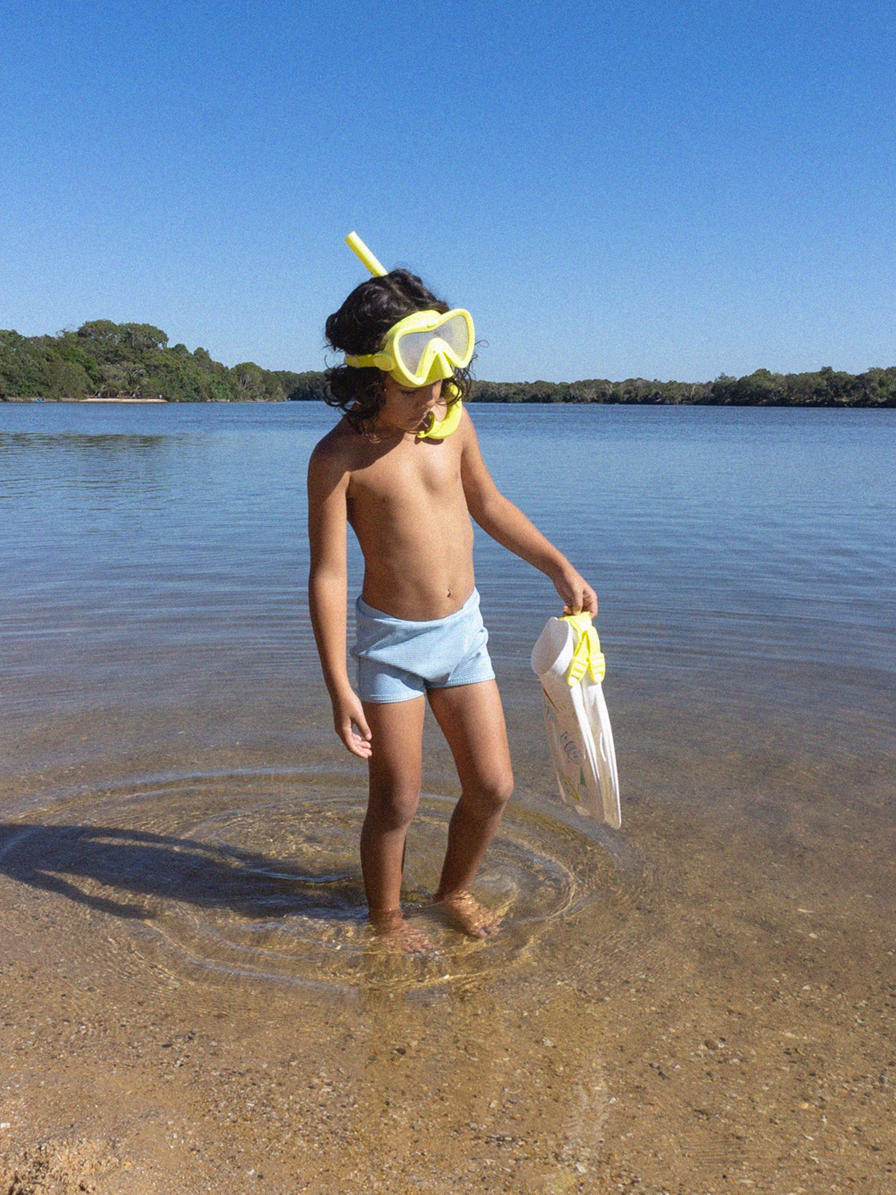 Sunnylife Kids Medium Snorkel Set in Yellow (38cm)