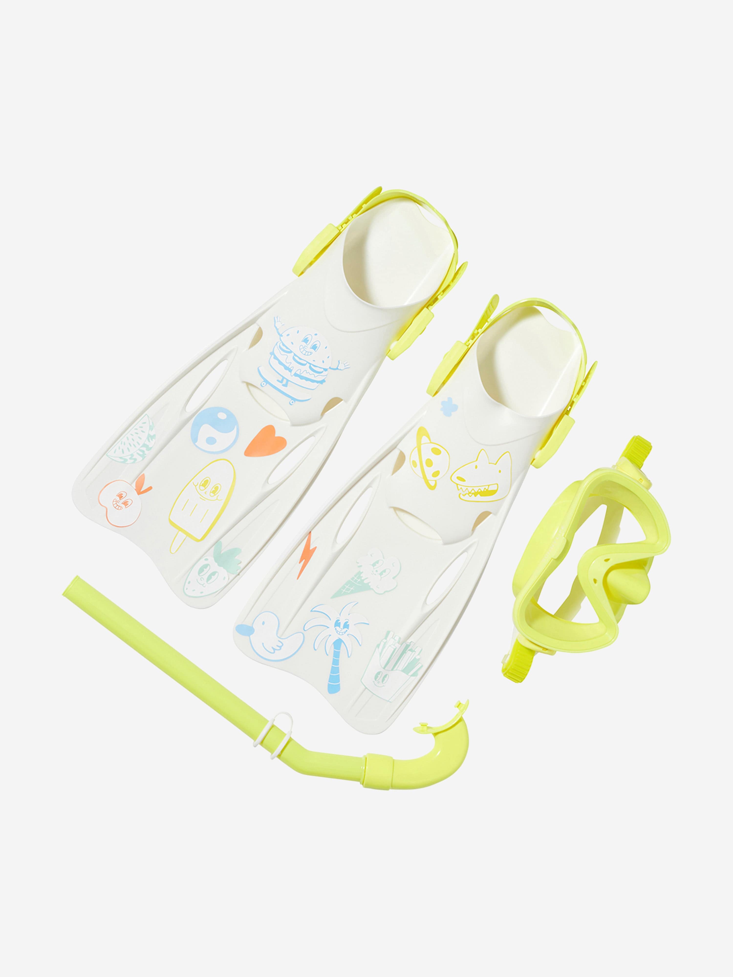 Sunnylife Kids Medium Snorkel Set in Yellow (38cm)