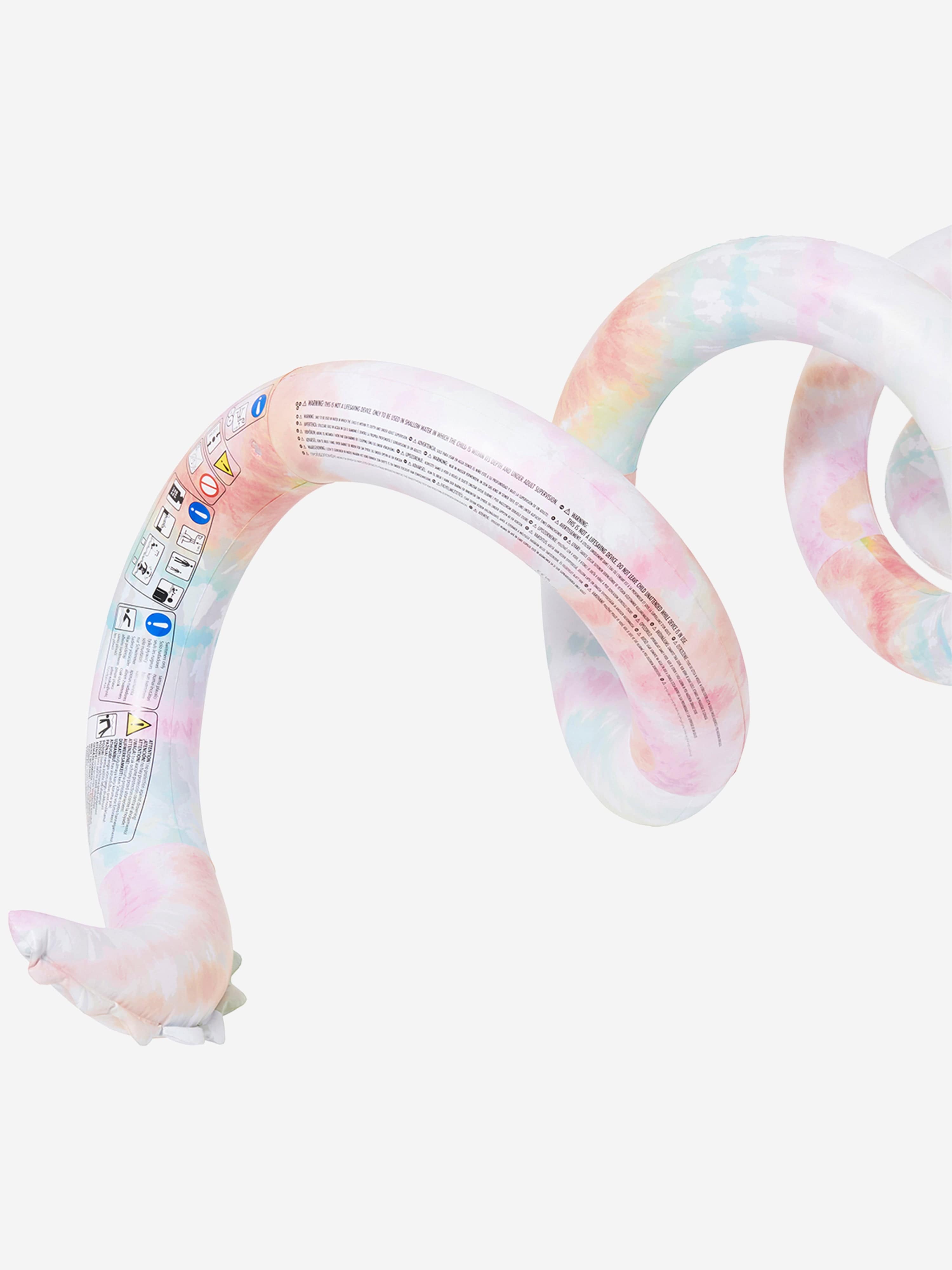 Sunnylife Kids Tie Dye Giant Inflatable Noodle Snake in White (360cm)