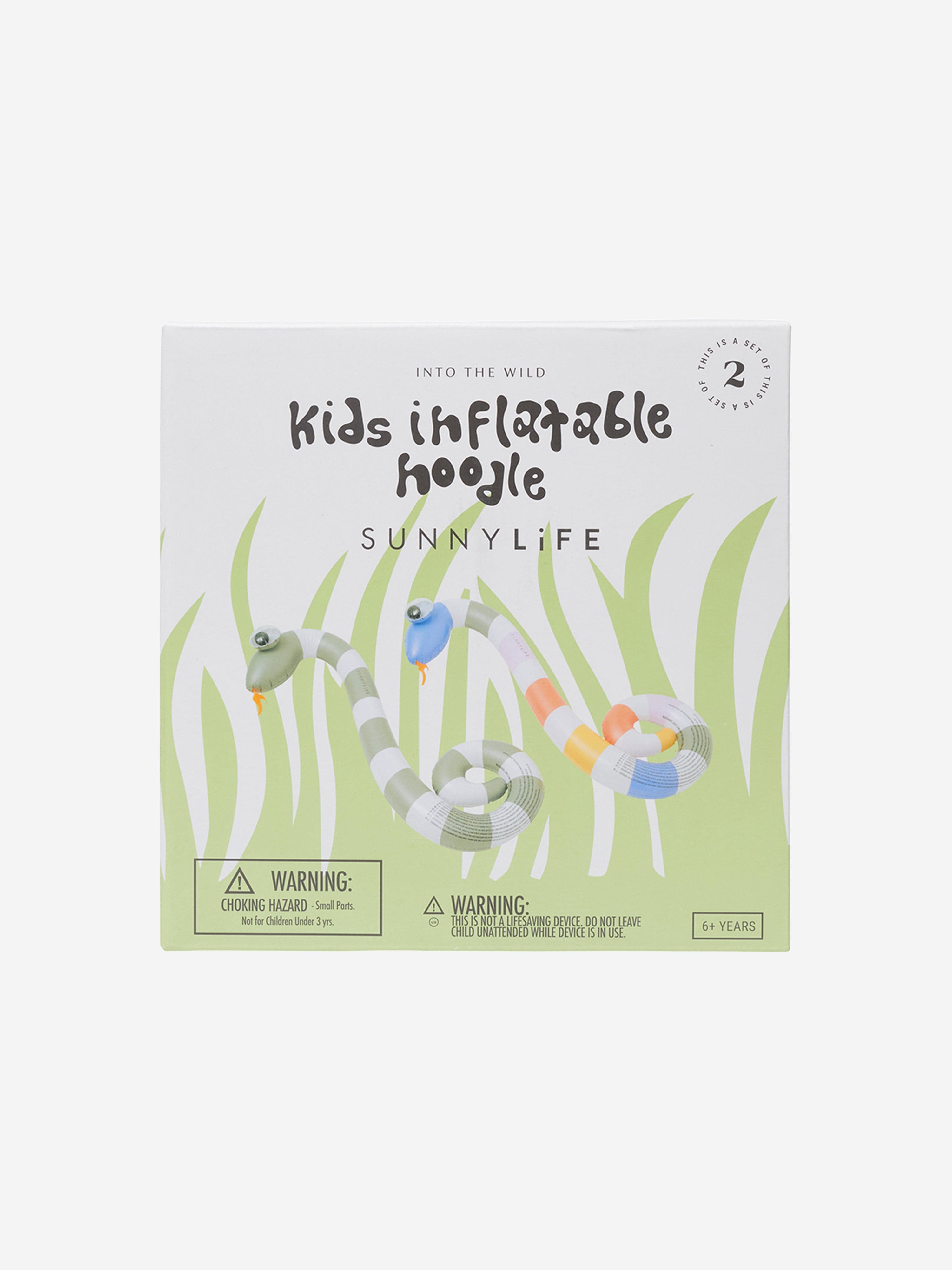 Sunnylife Kids Into the Wild Set of 2 Inflatable Noodles in Multicolour (100cm)