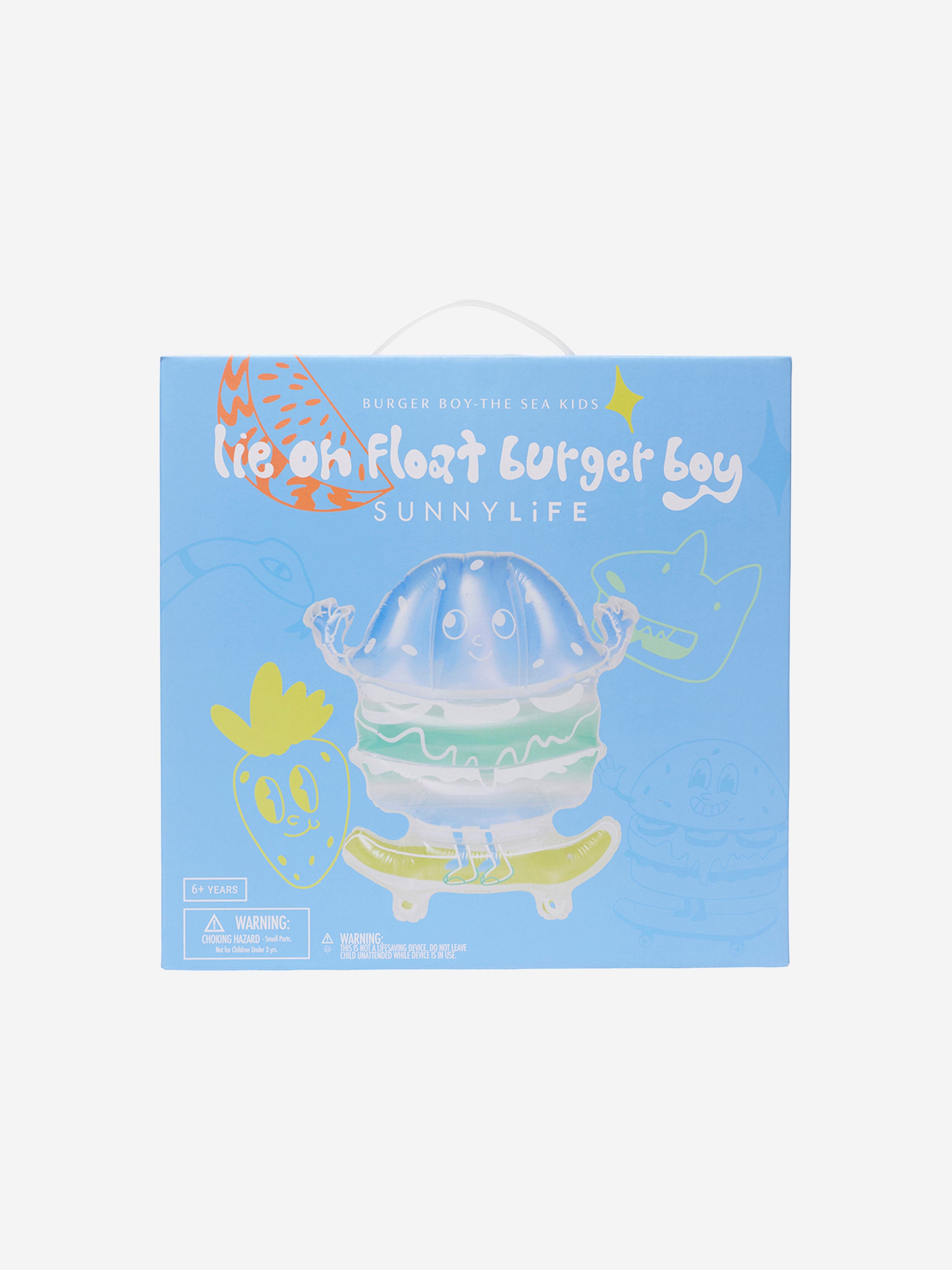 Sunnylife Kids Burger Lie-On Float in Blue (156cm)