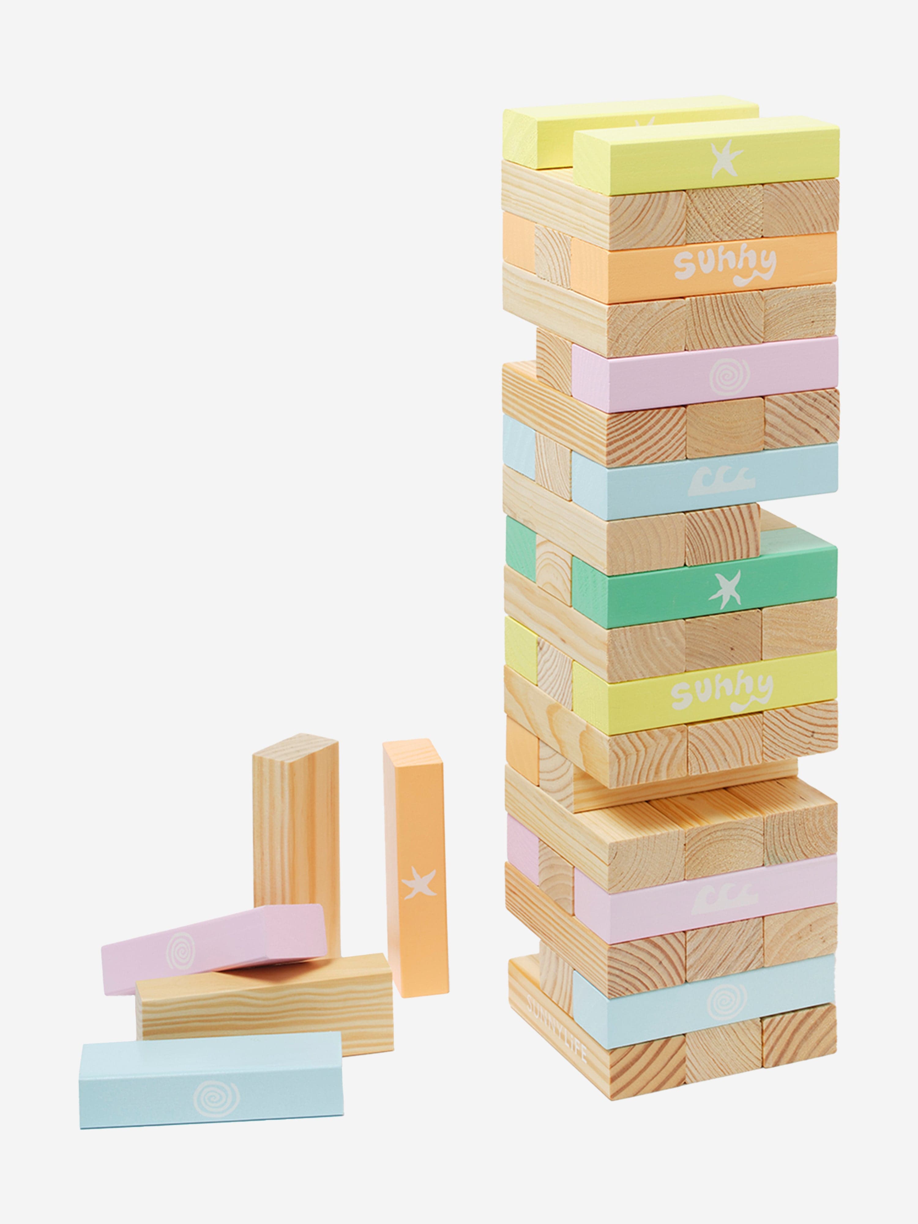 Sunnylife Kids Pool Side Giant Jumbling Tower in Multicolour (45cm)