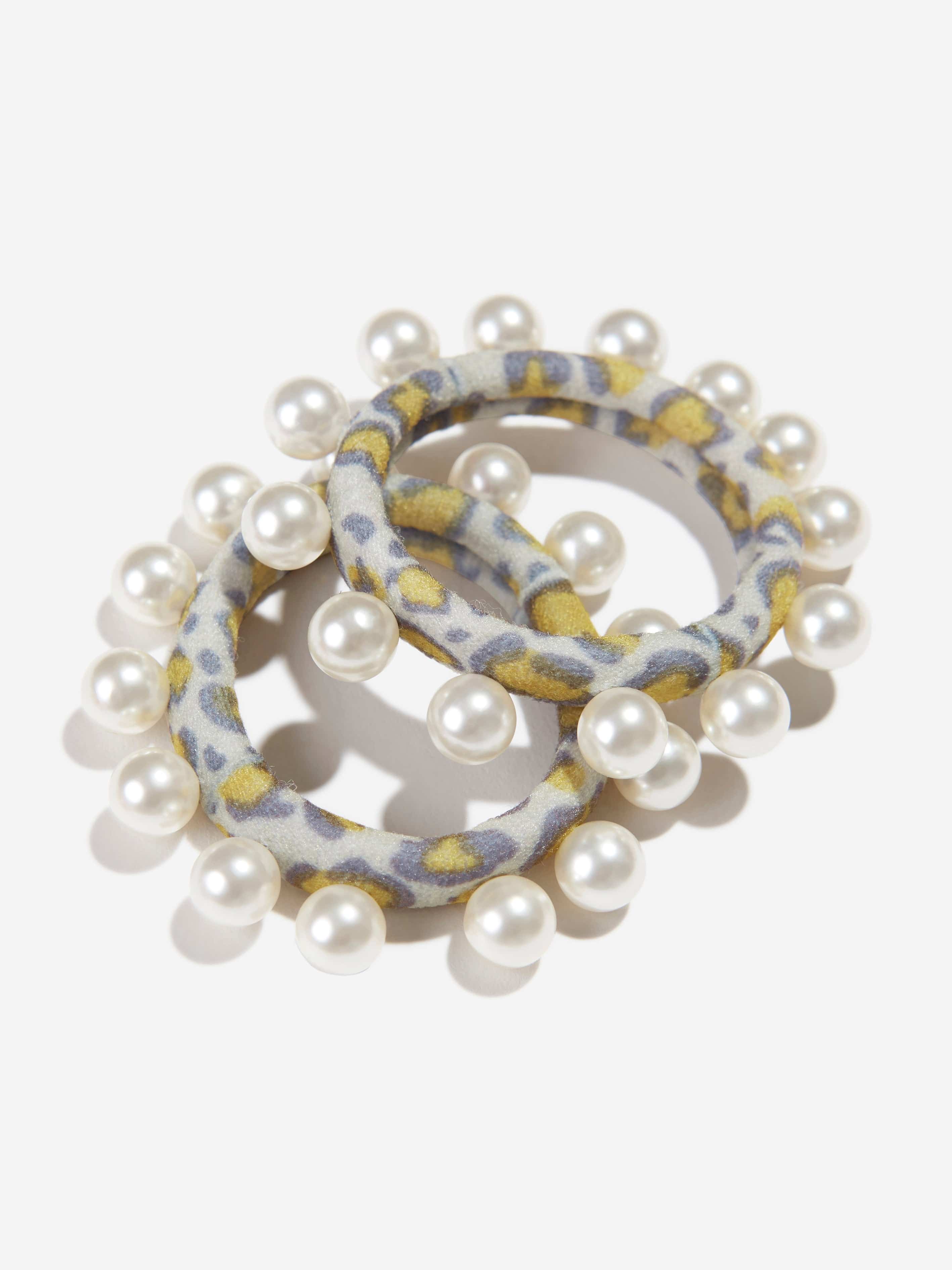 Super Smalls Girls Central Park Pearl Hair Ties in Pearl