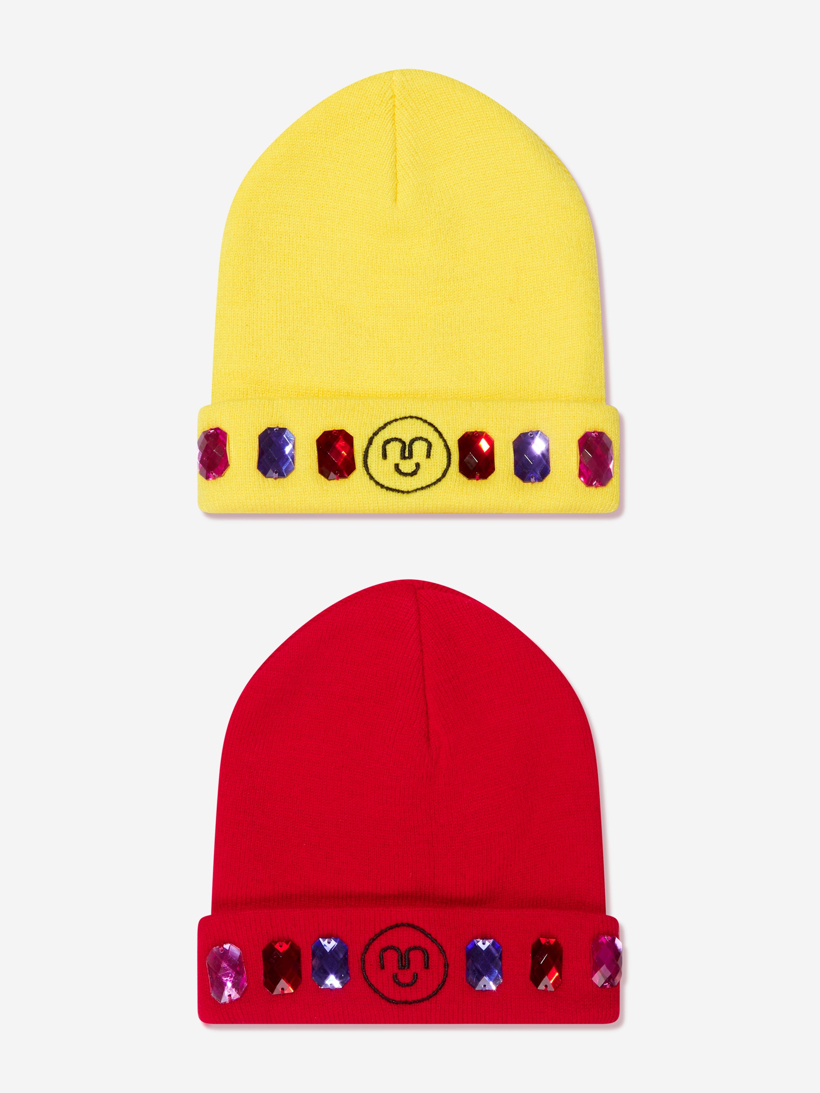 Super Smalls Girls Snowball Fight Beanie Hat Set in Yellow