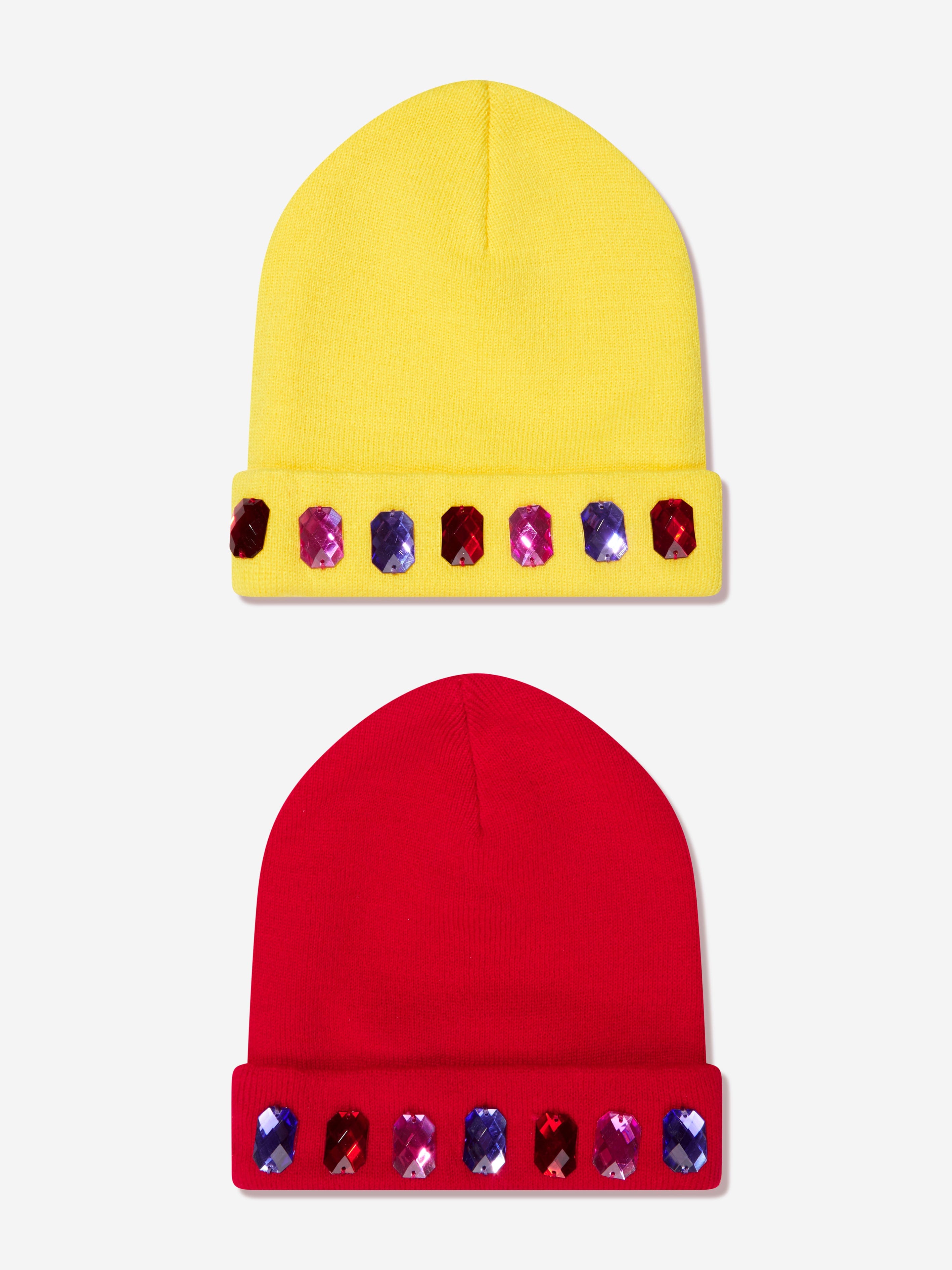 Super Smalls Girls Snowball Fight Beanie Hat Set in Yellow