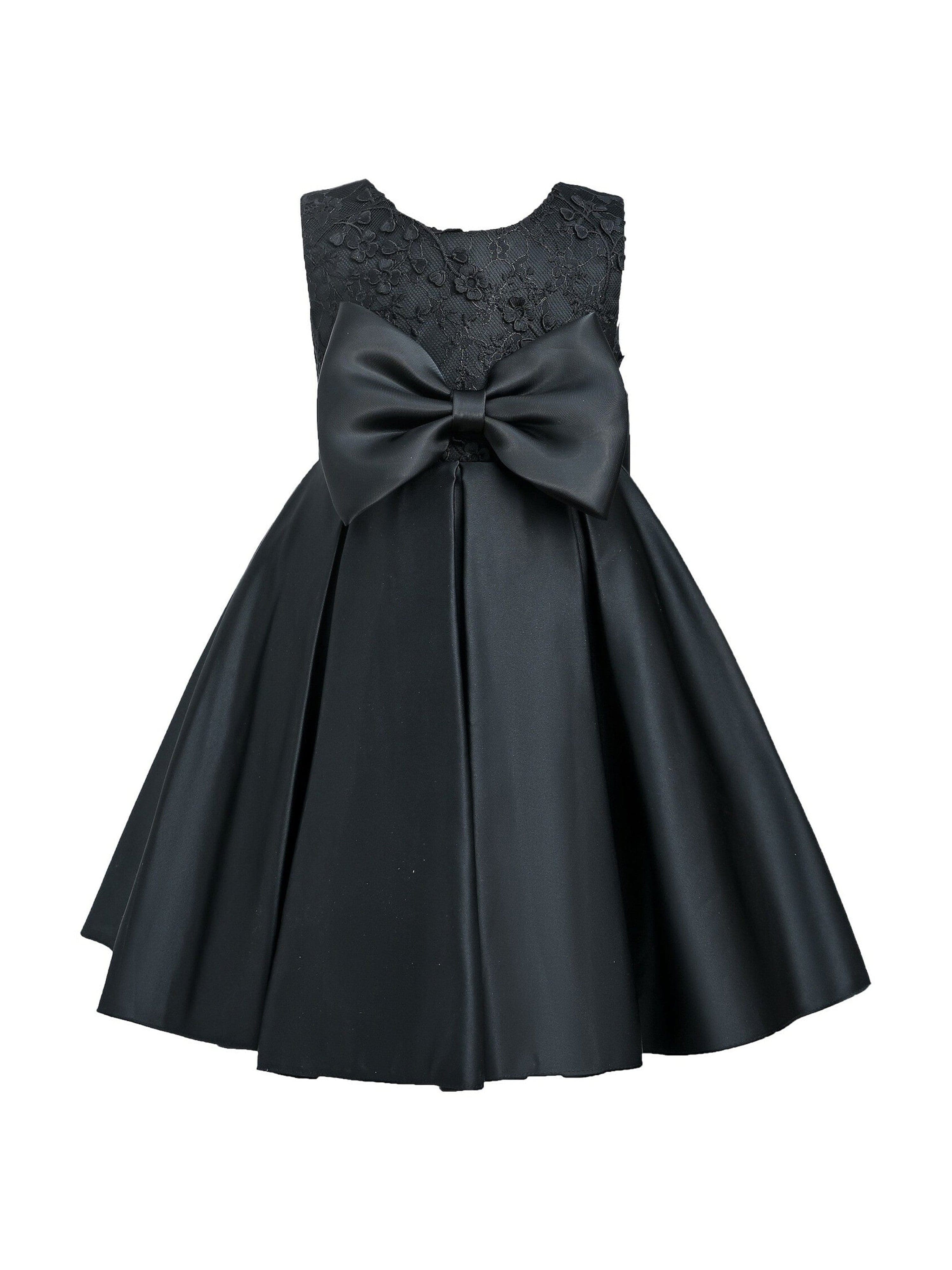 Black Hampton Double Bow Dress