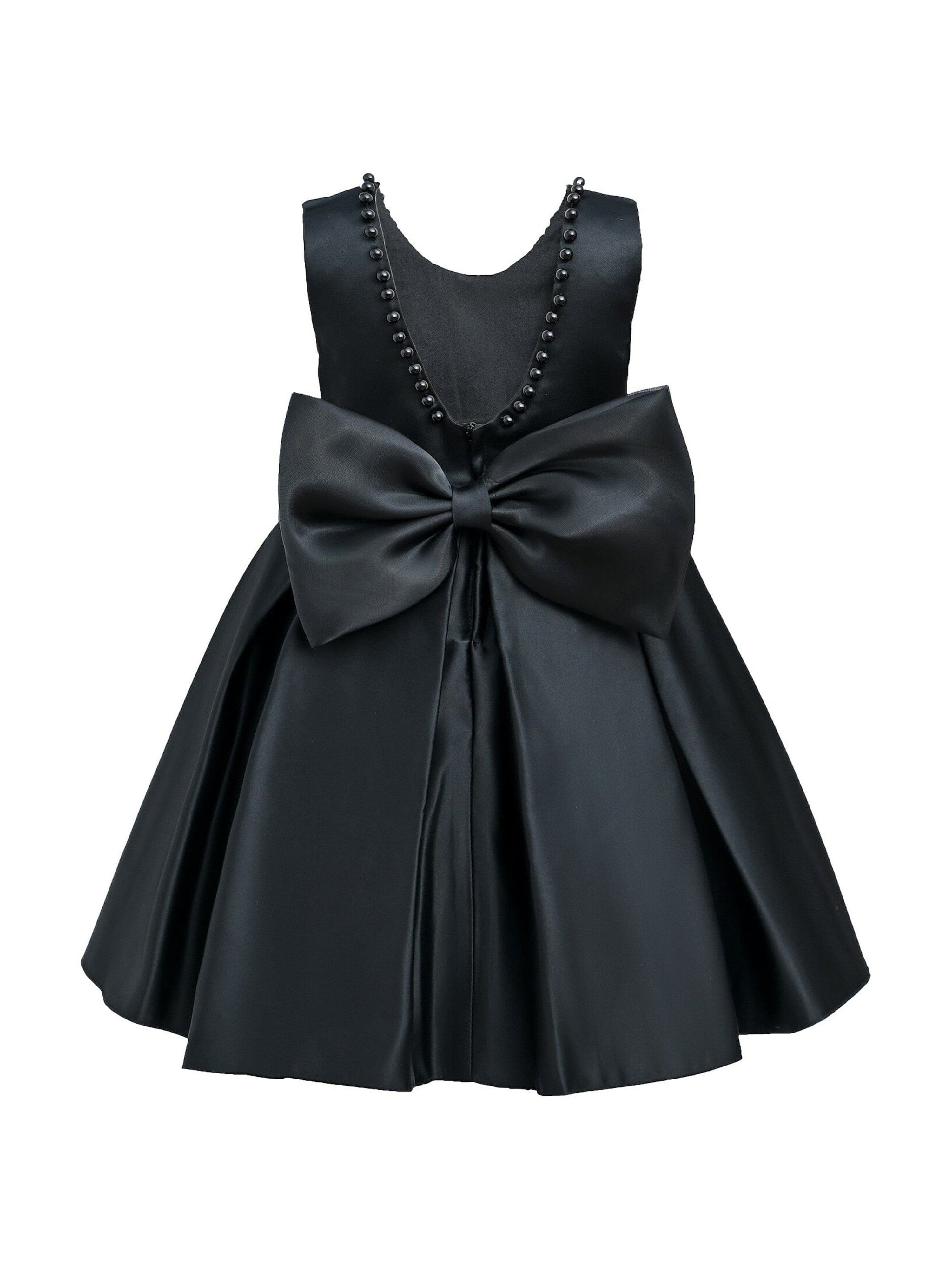 Black Hampton Double Bow Dress