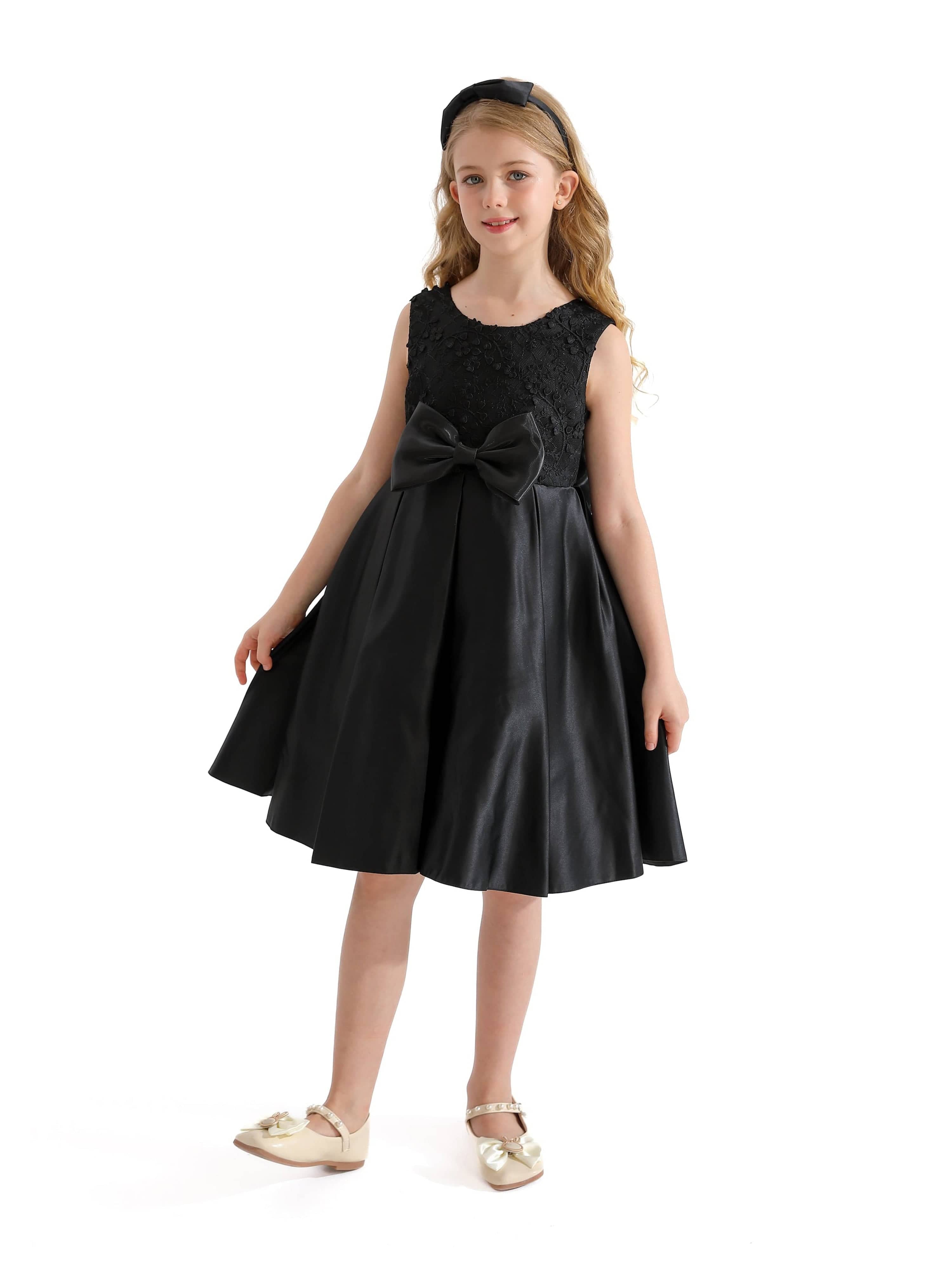 Black Hampton Double Bow Dress