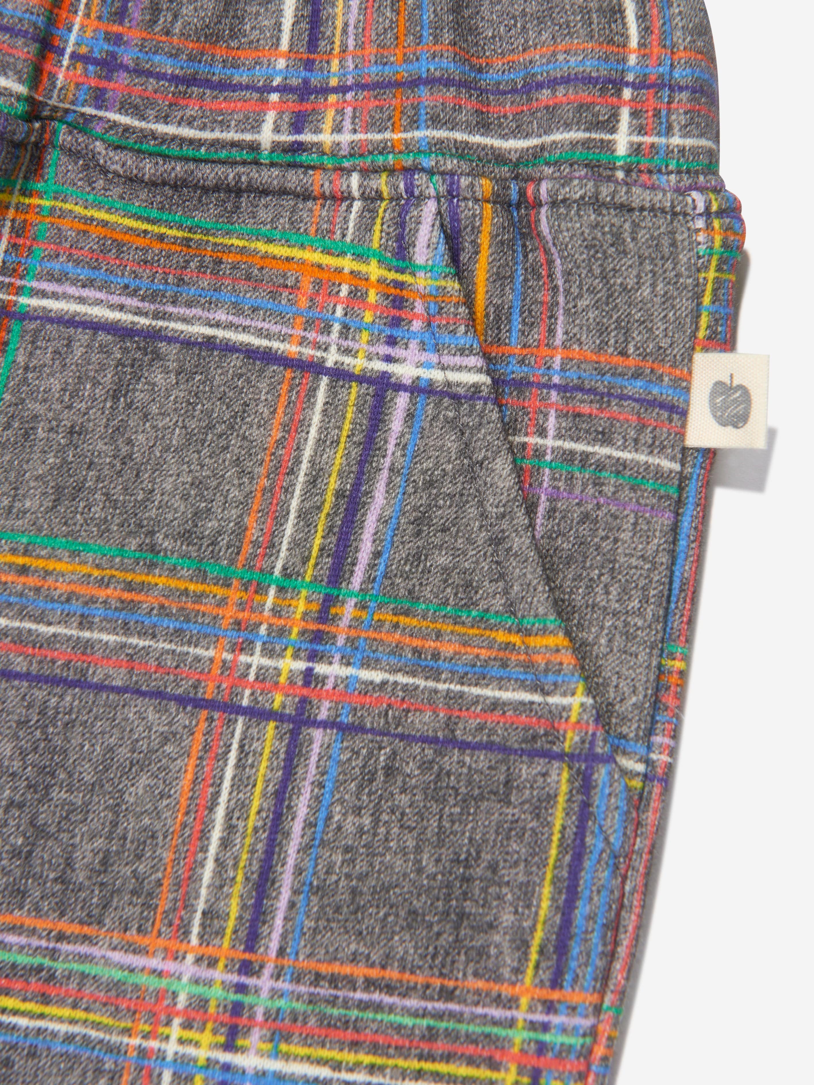 The Bonnie Mob Kids Tartan Joggers in Grey