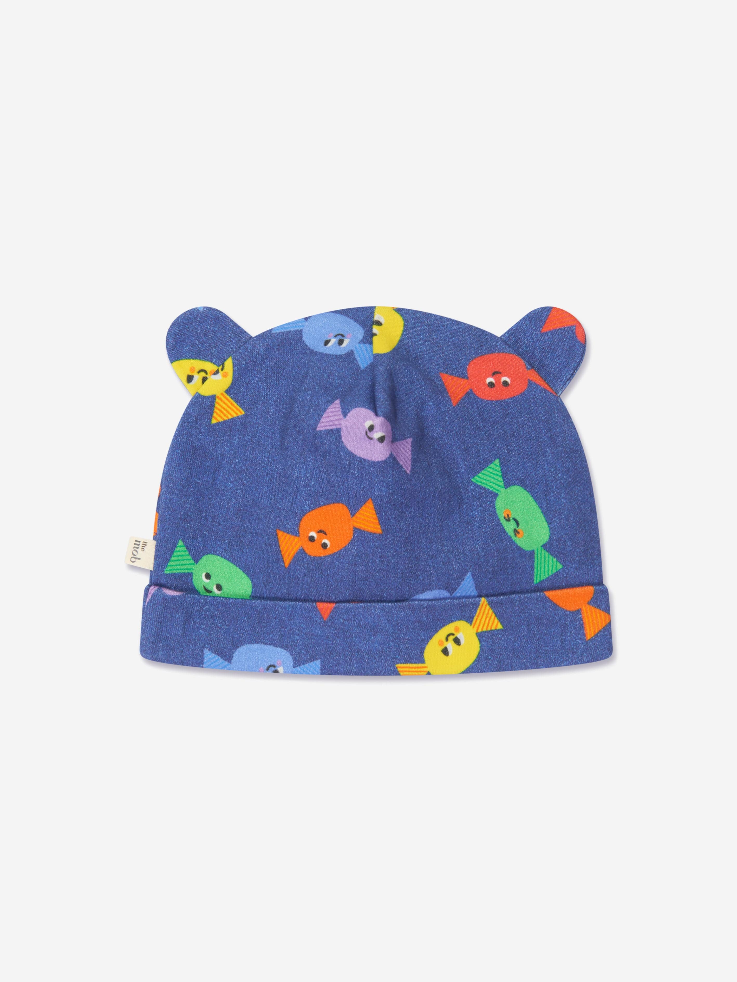 The Bonnie Mob Baby Sweetie Hat With Ears in Blue