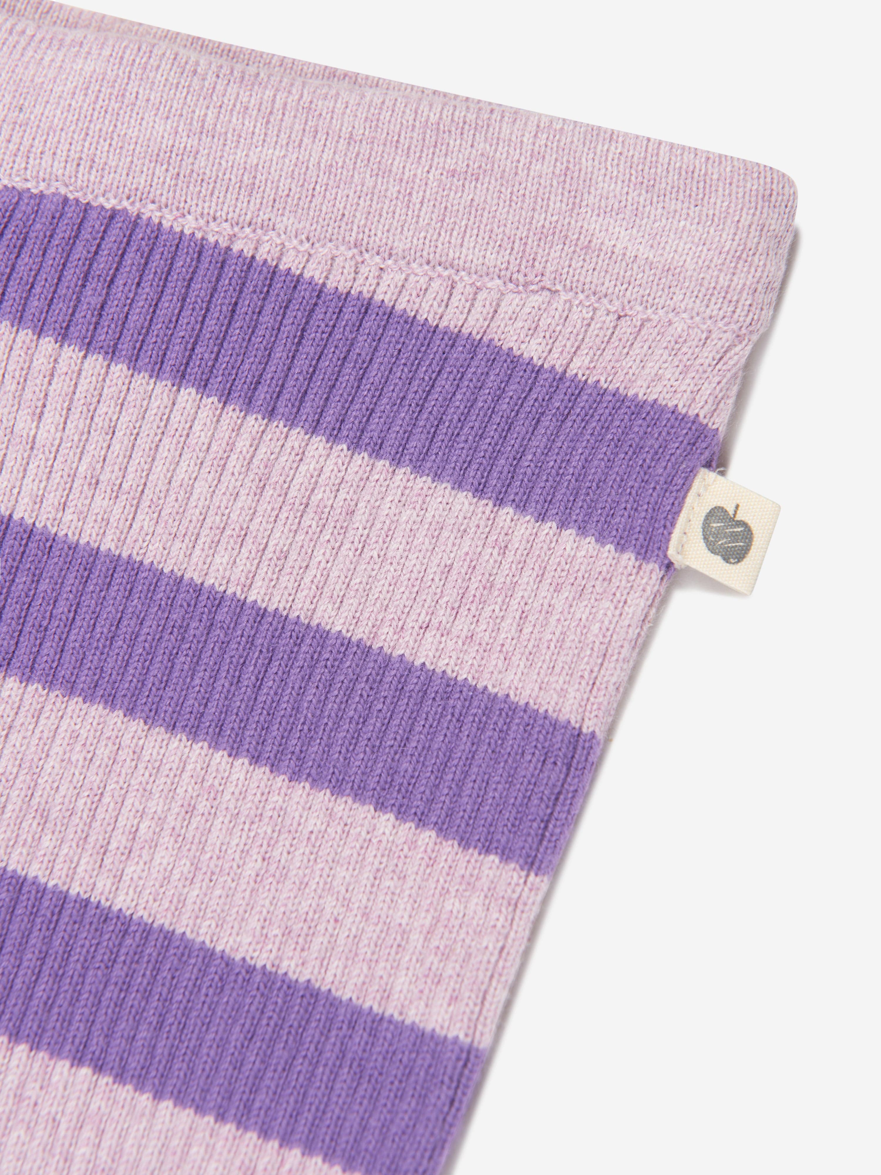 The Bonnie Mob Baby Girls Cashmere Knit Leggings in Purple