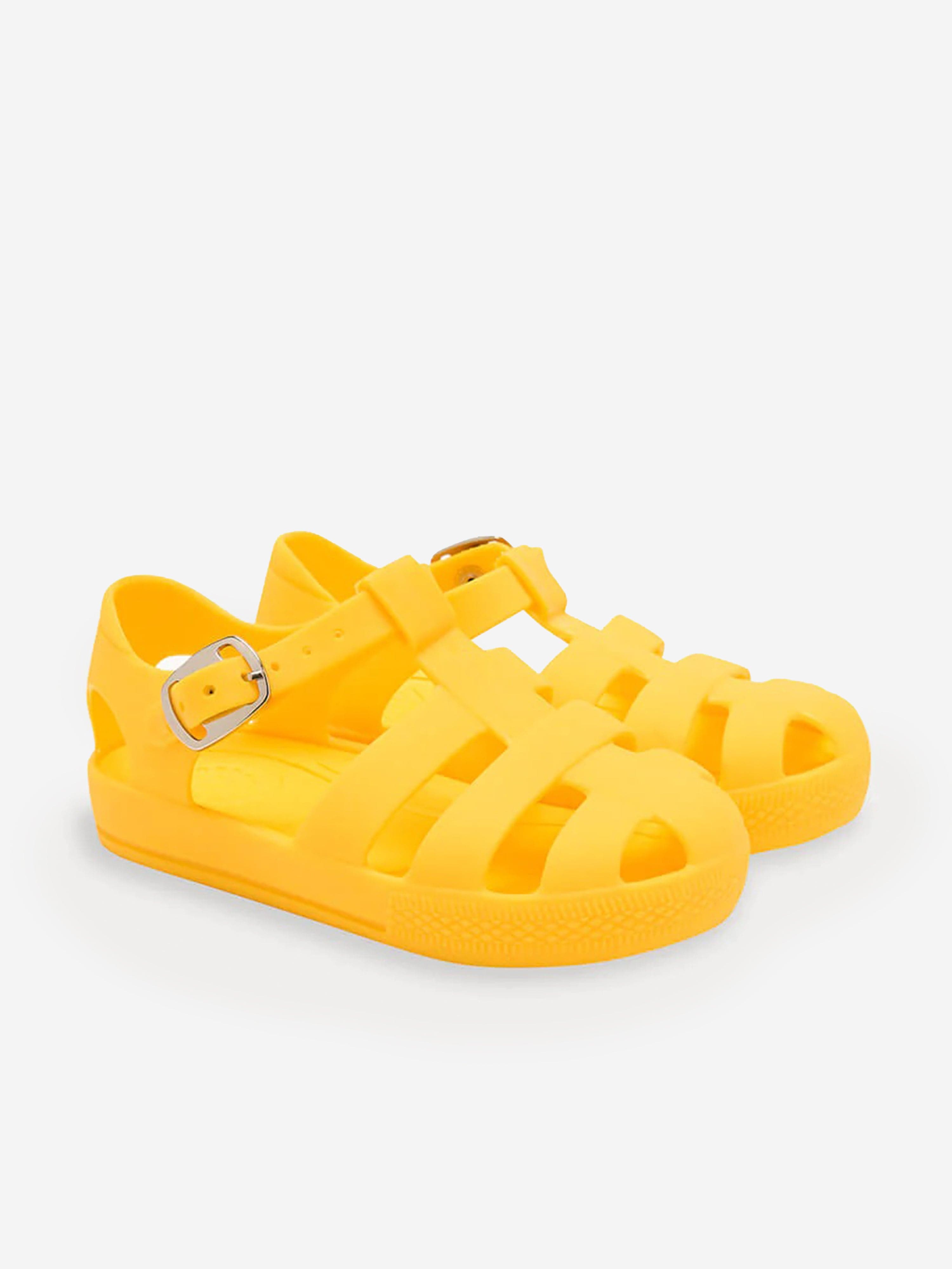 The Bonnie Mob Kids Athena Jelly Shoes in Yellow