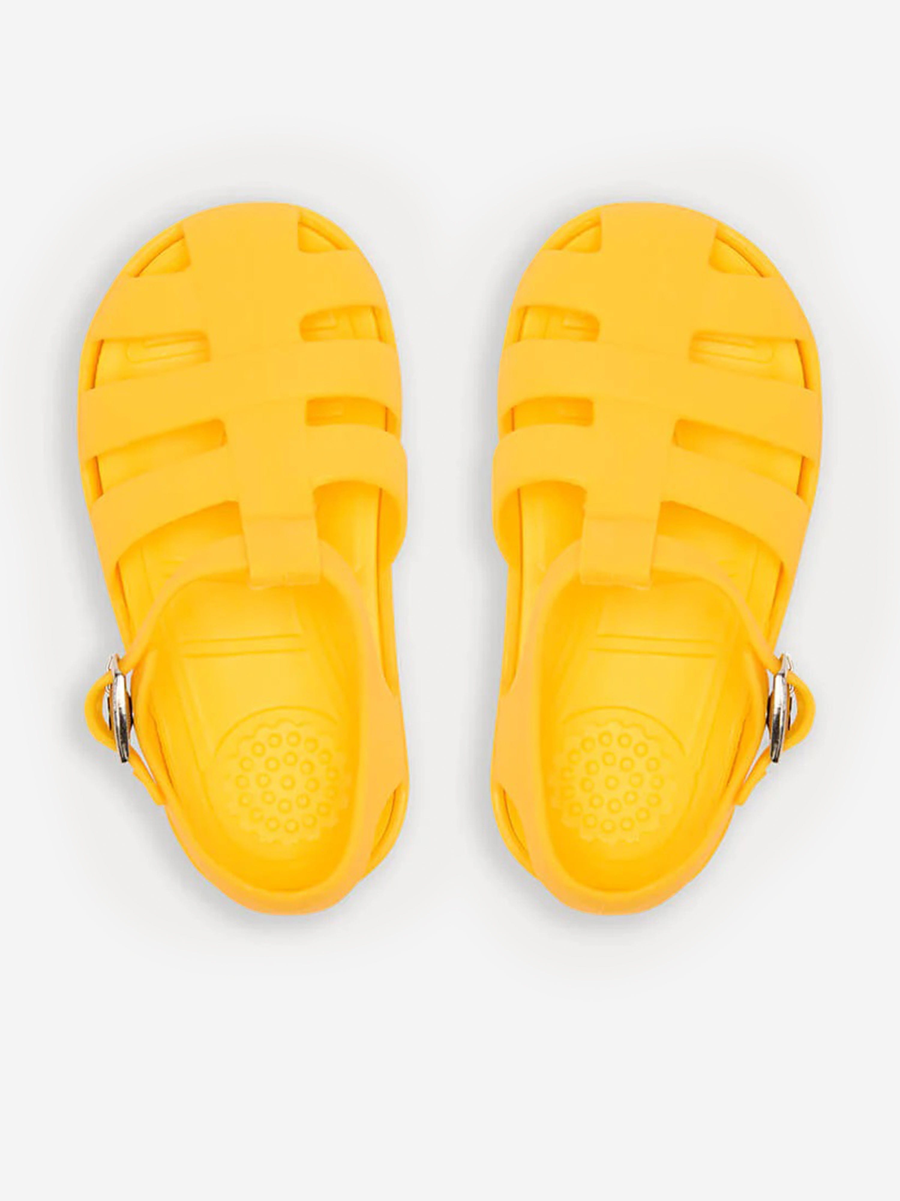 The Bonnie Mob Kids Athena Jelly Shoes in Yellow