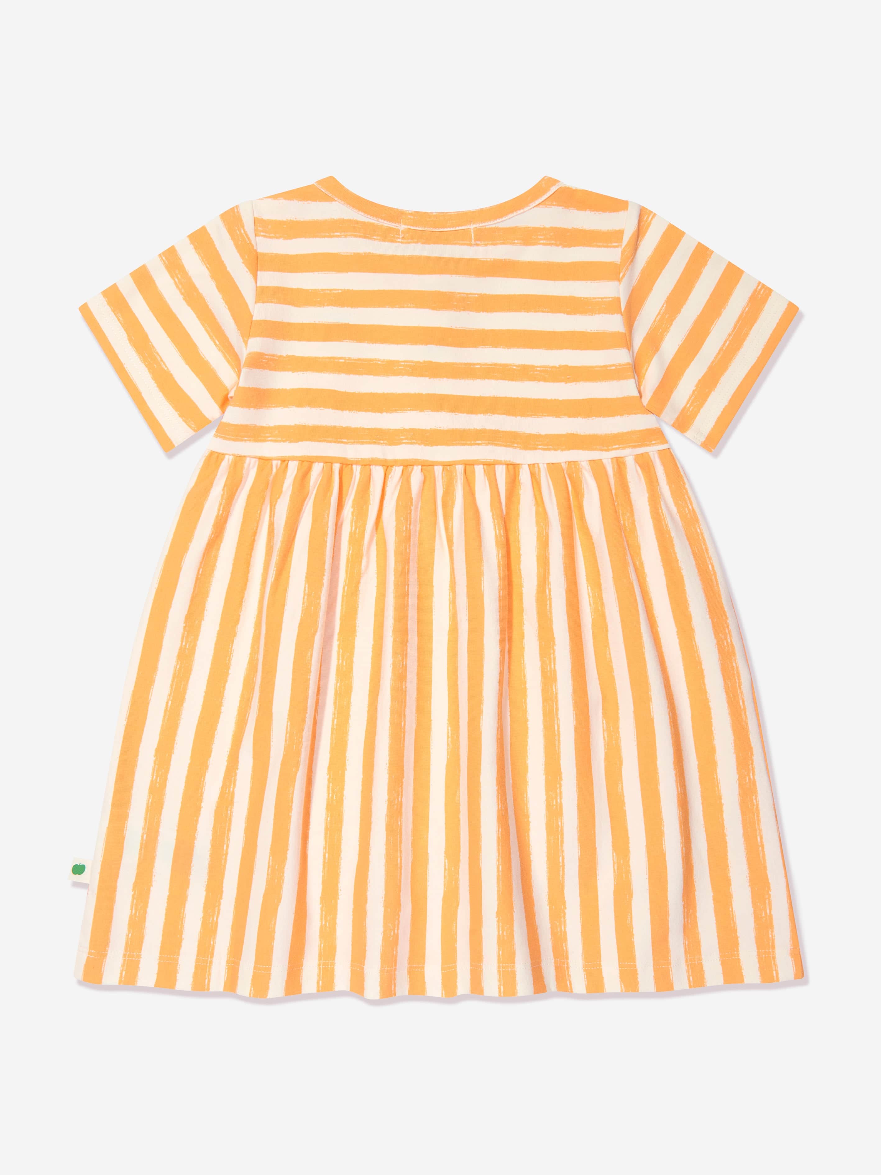 The Bonnie Mob Girls Cari Striped Pocket Dress in Orange