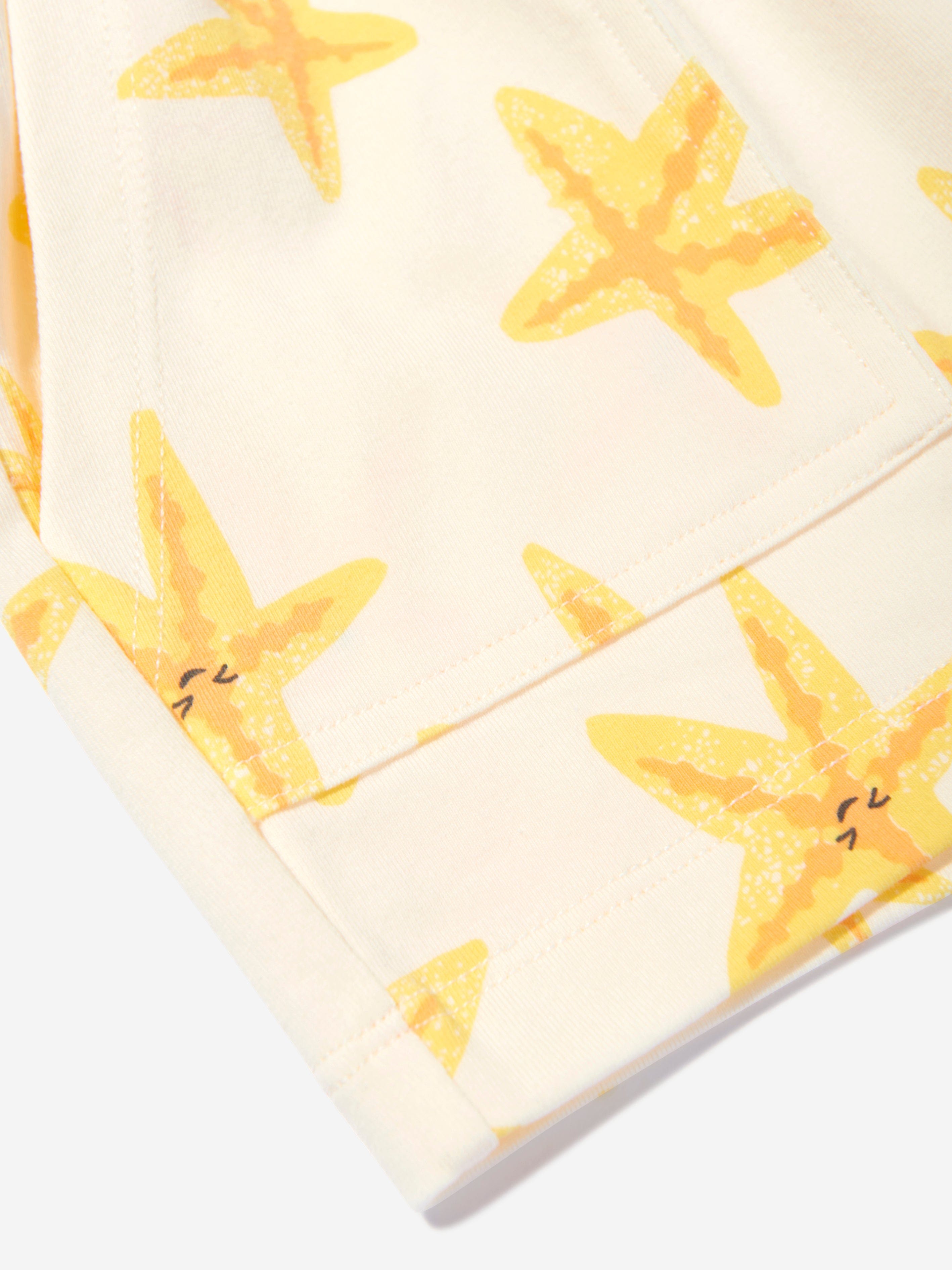The Bonnie Mob Boys Coley Starfish Short in Ivory