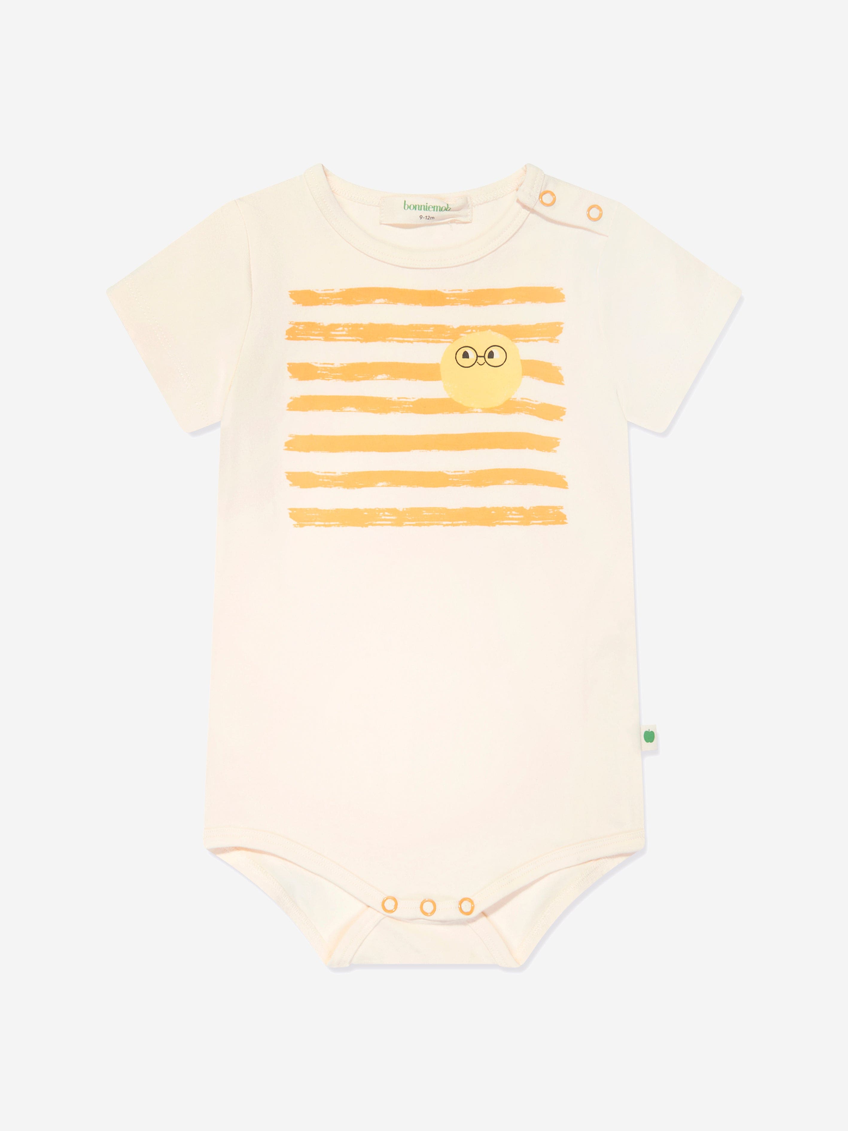 The Bonnie Mob Baby Boys Creek and Coley Striped Short Set in Orange