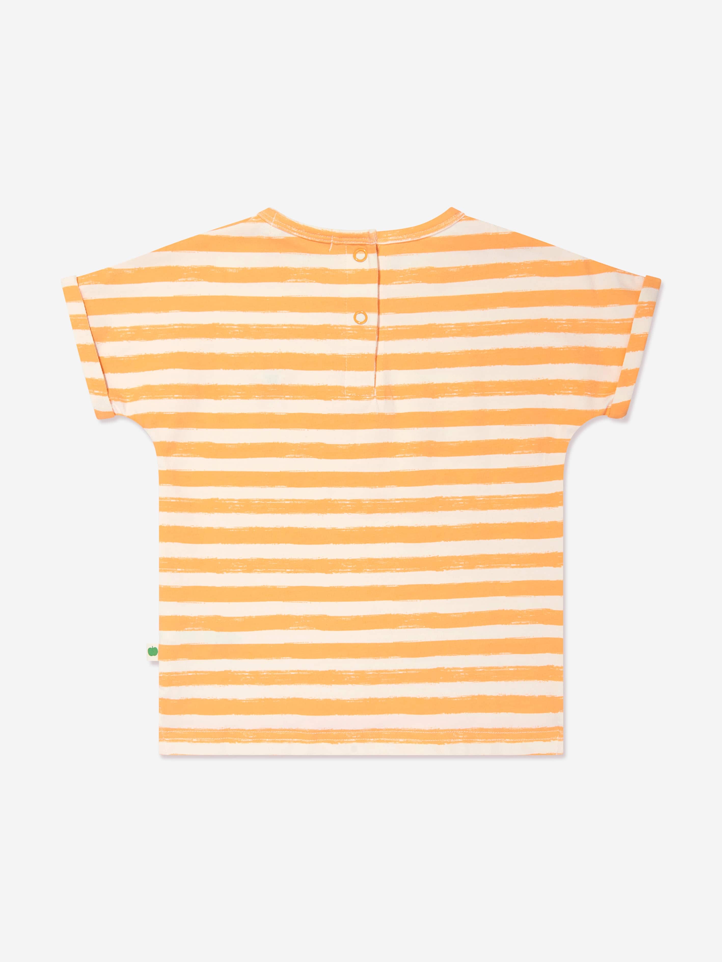 The Bonnie Mob Kids Cruz Striped T-Shirt in Orange