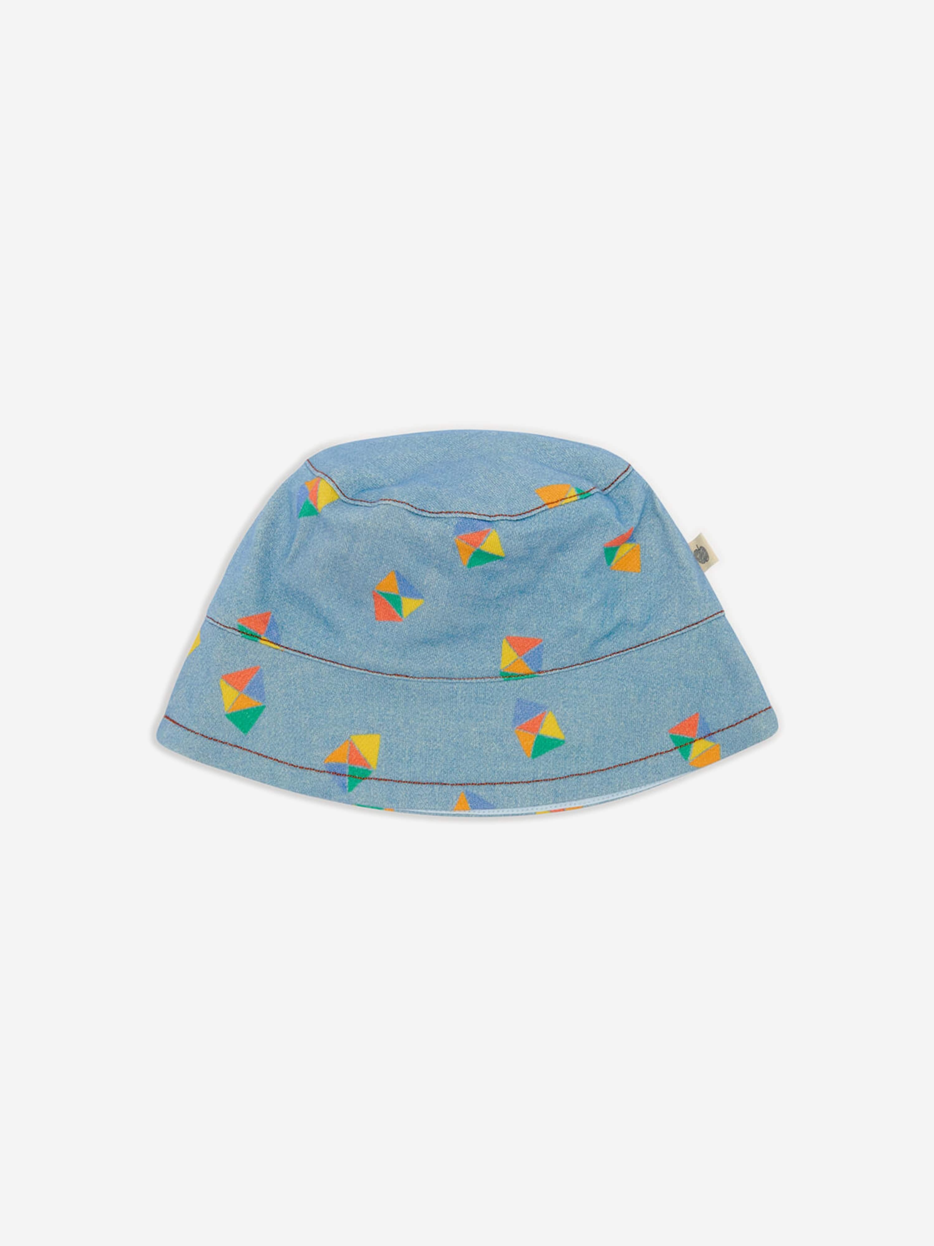 The Bonnie Mob Girls Miso Beach Denim Sun Hat in Blue