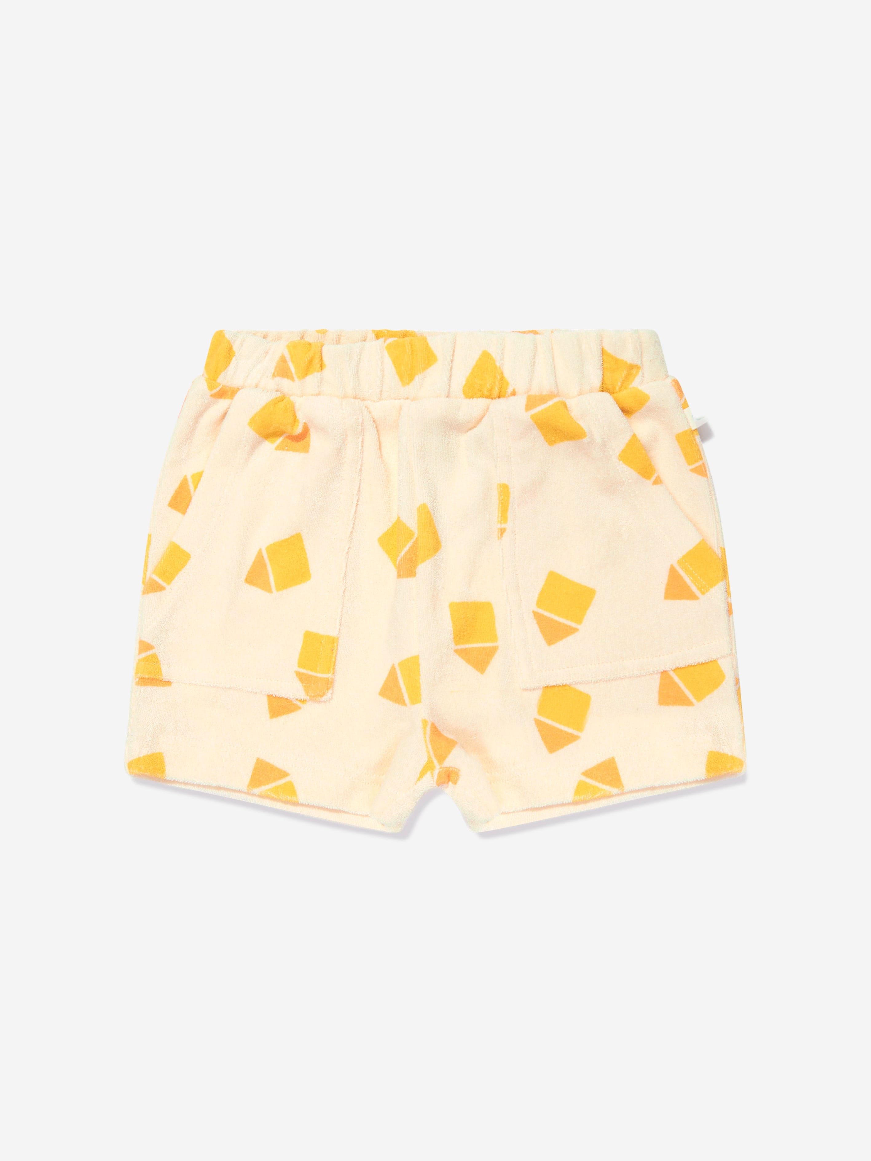 The Bonnie Mob Baby Shell And Shoreline Beach Hut Short Set in Yellow