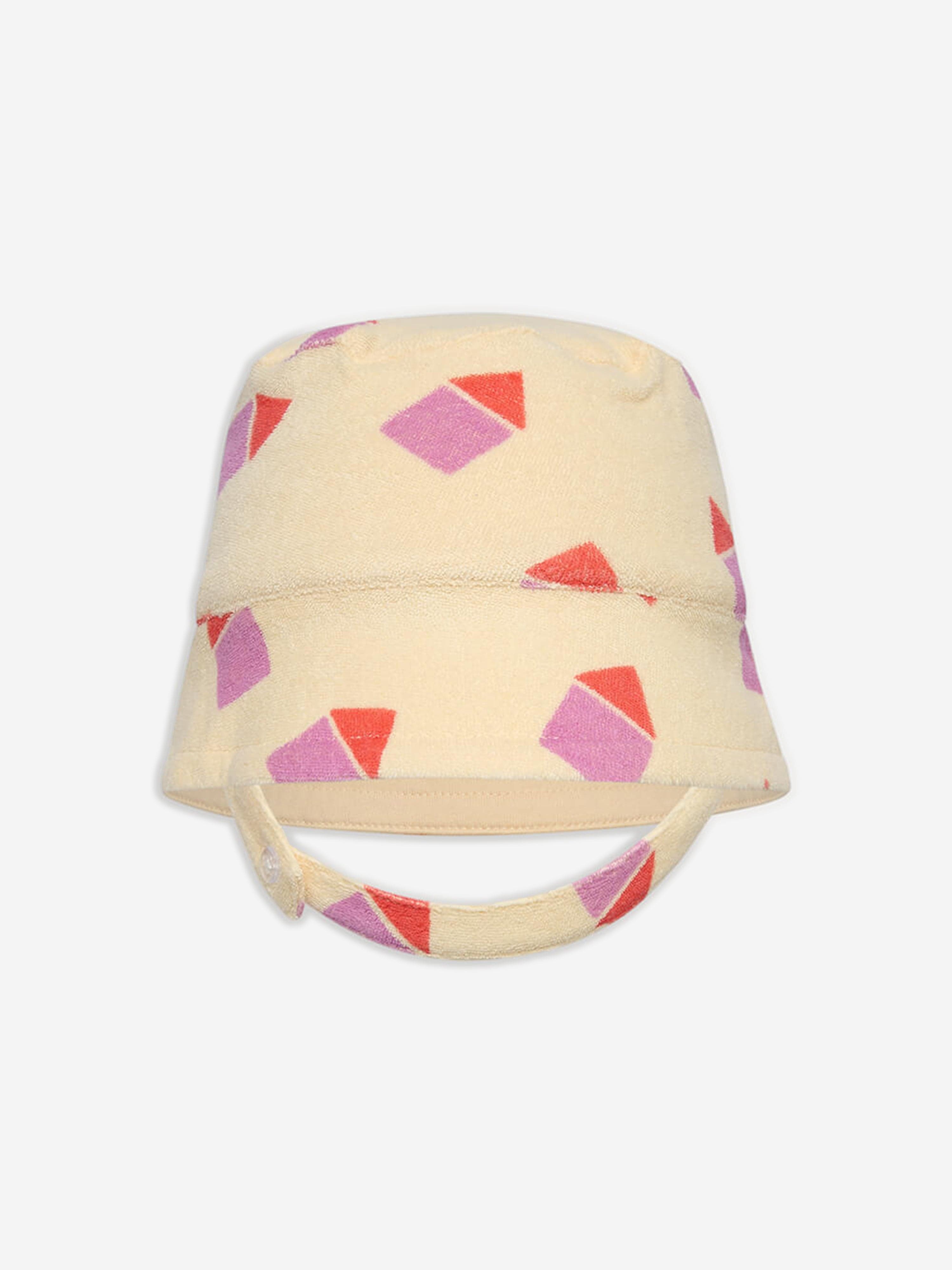 The Bonnie Mob Girls Beach Hut Sun Hat in Ivory