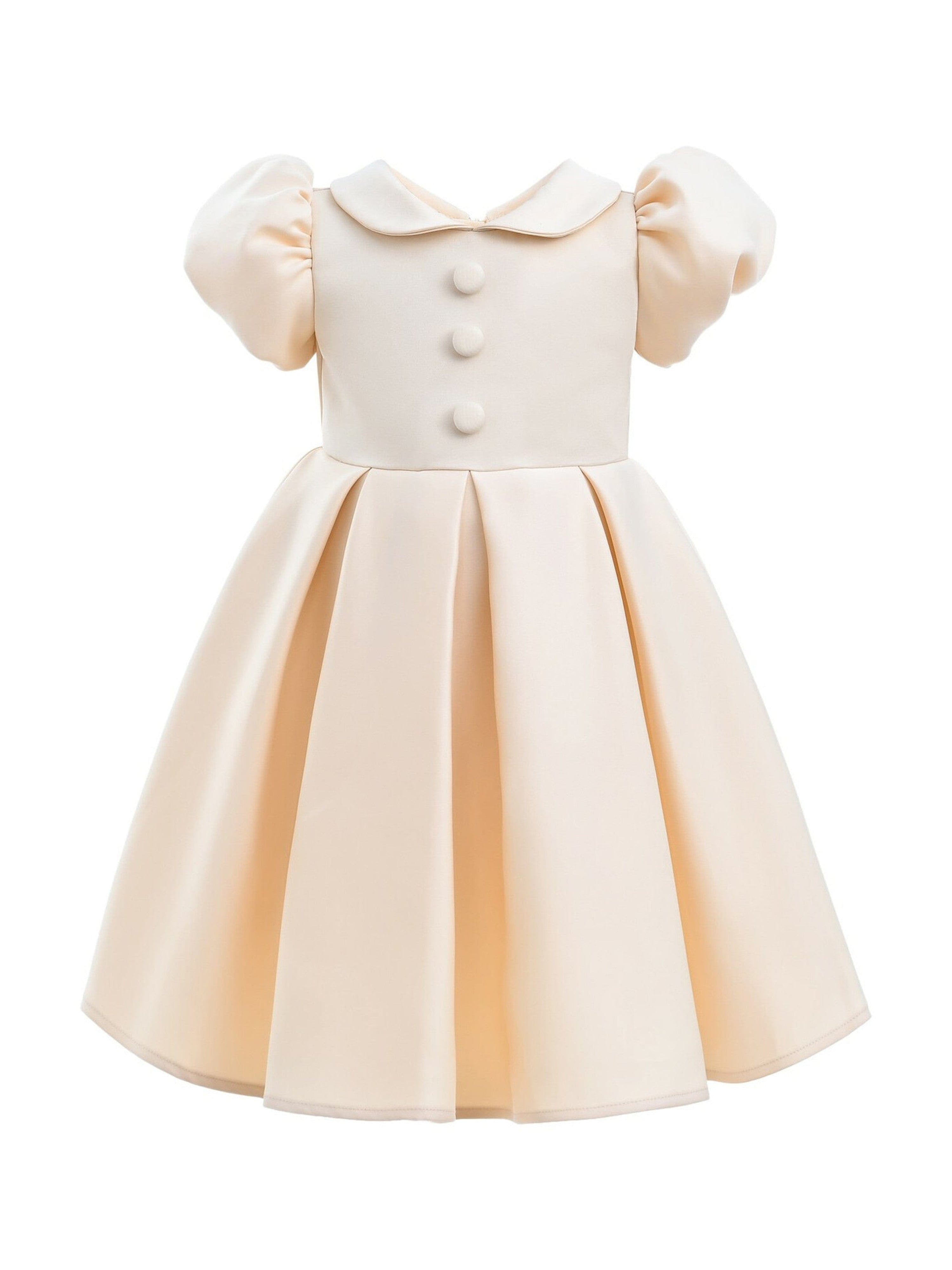 Champagne Barrymore Teacup Button Dress