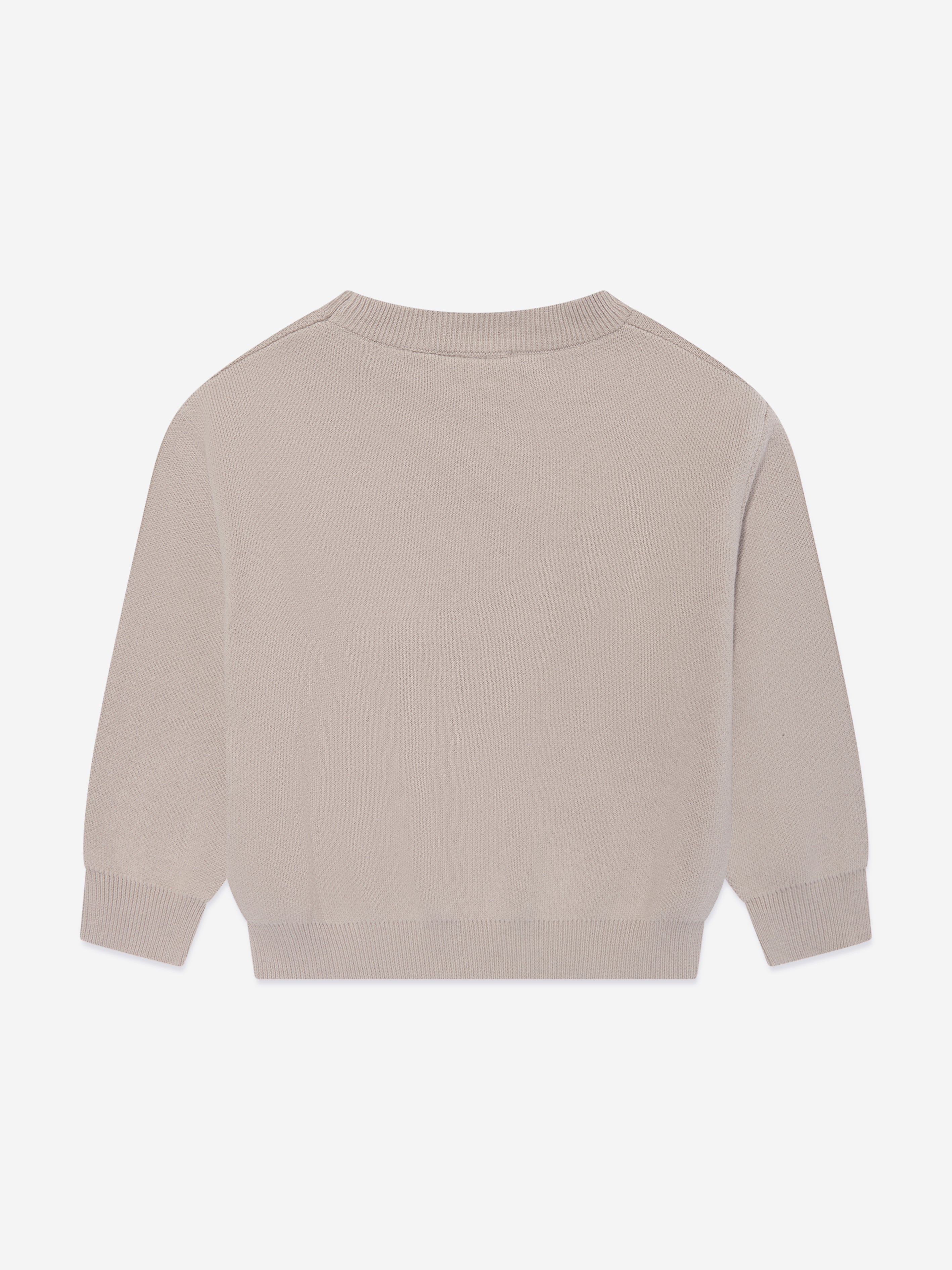 The Couture Club Kids Knitted Emblem Sweatshirt in Beige