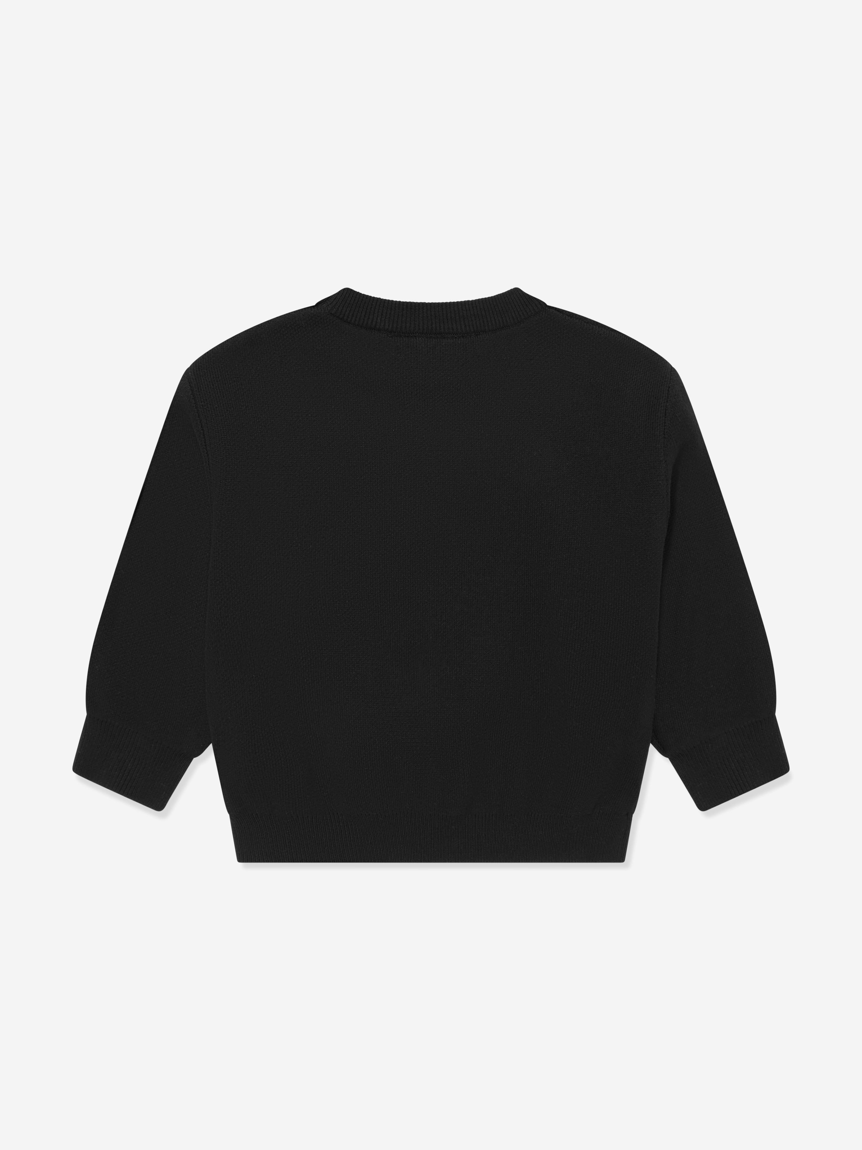 The Couture Club Kids Knitted Emblem Sweatshirt in Black