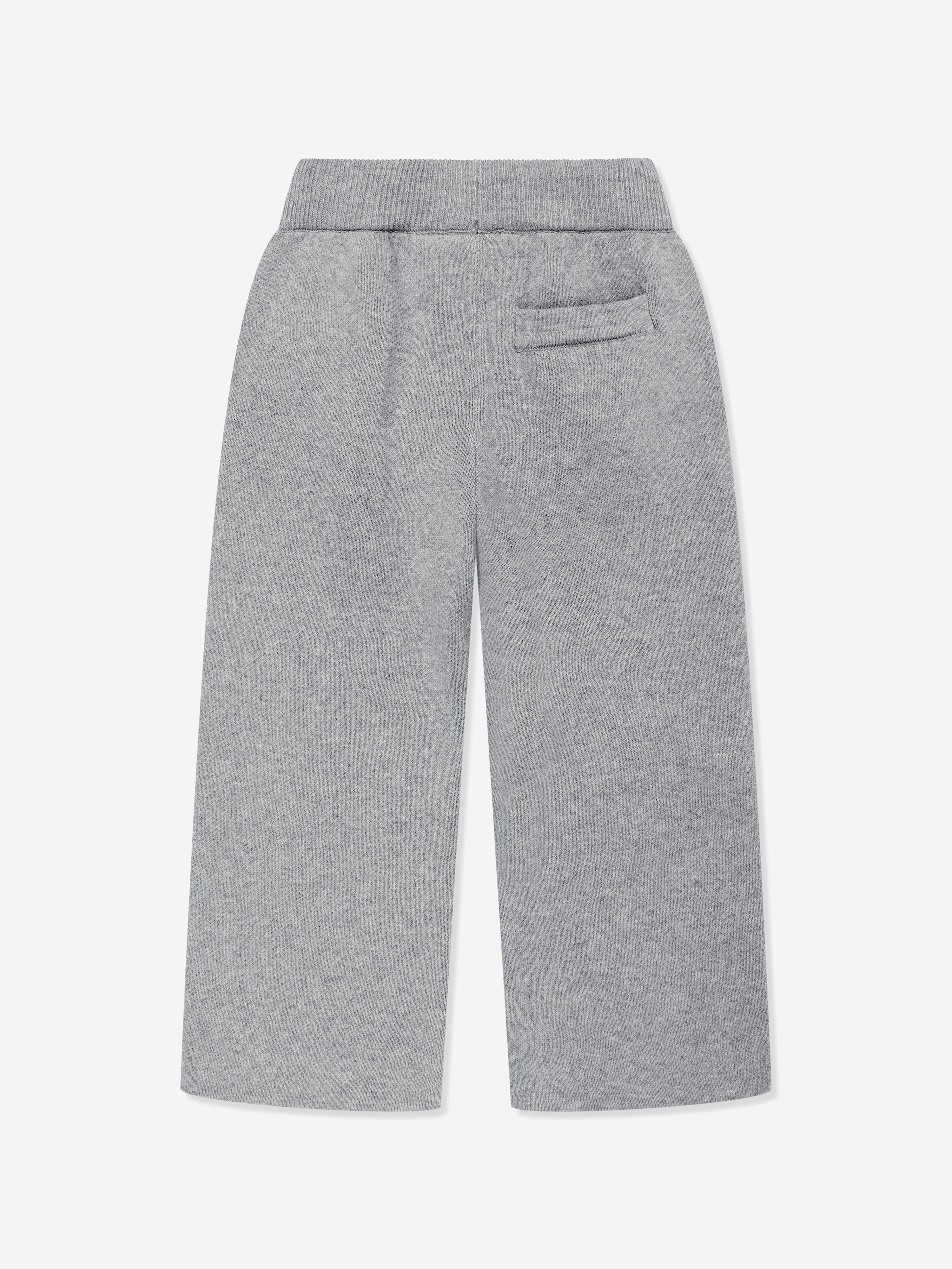 The Couture Club Kids Knitted Emblem Joggers in Grey