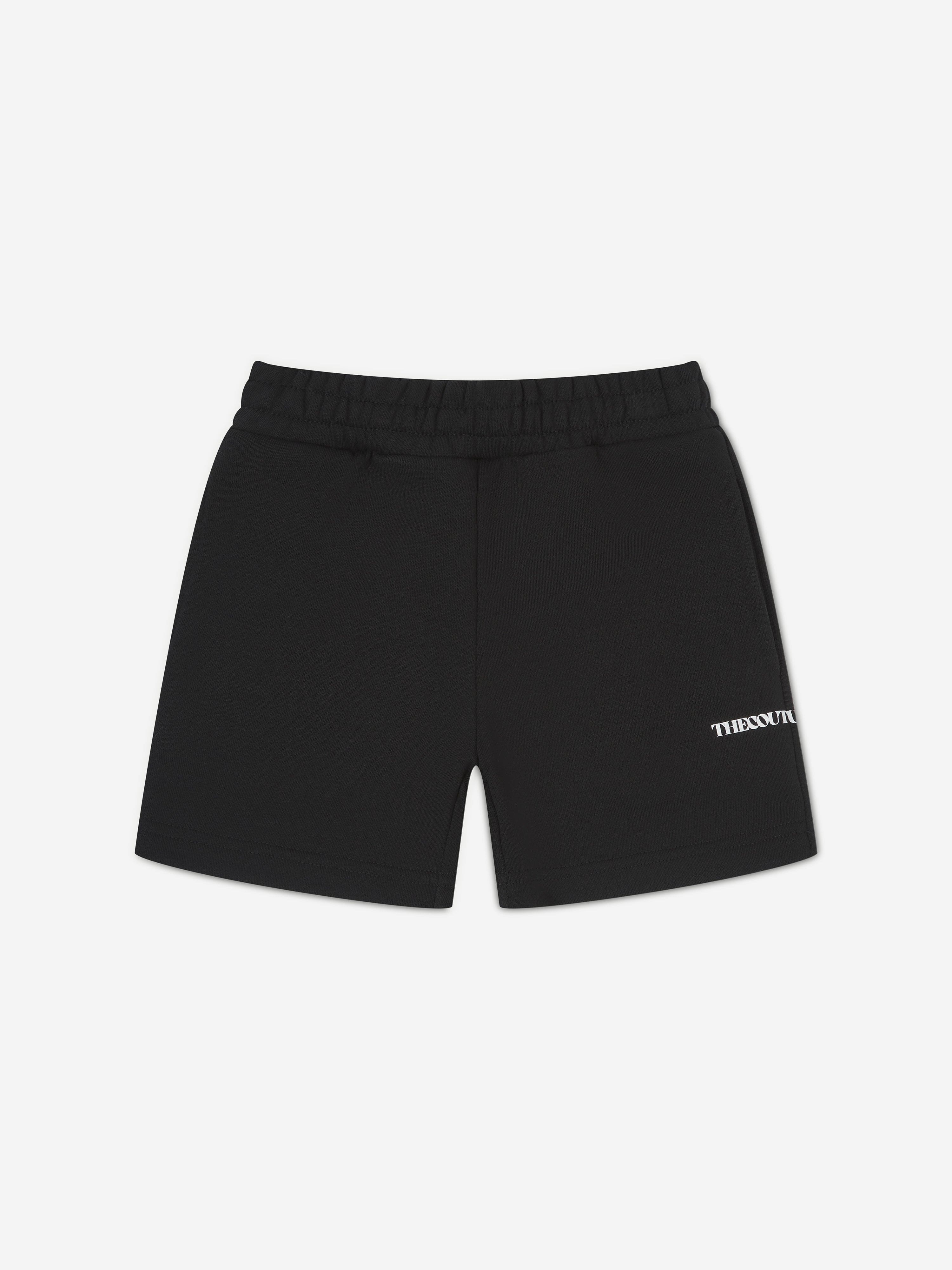 The Couture Club Kids Raw Seam Shorts in Black