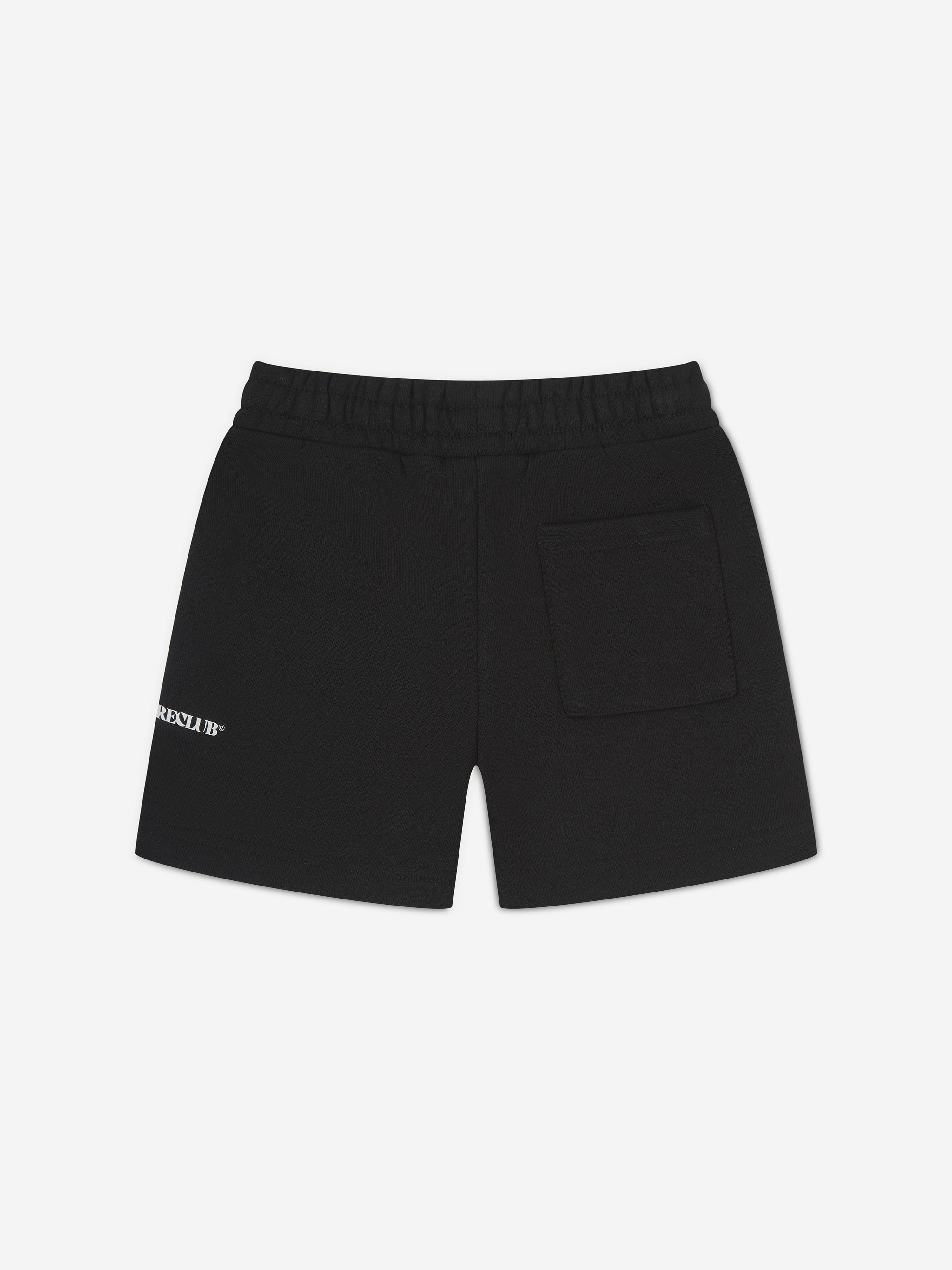 The Couture Club Kids Raw Seam Shorts in Black