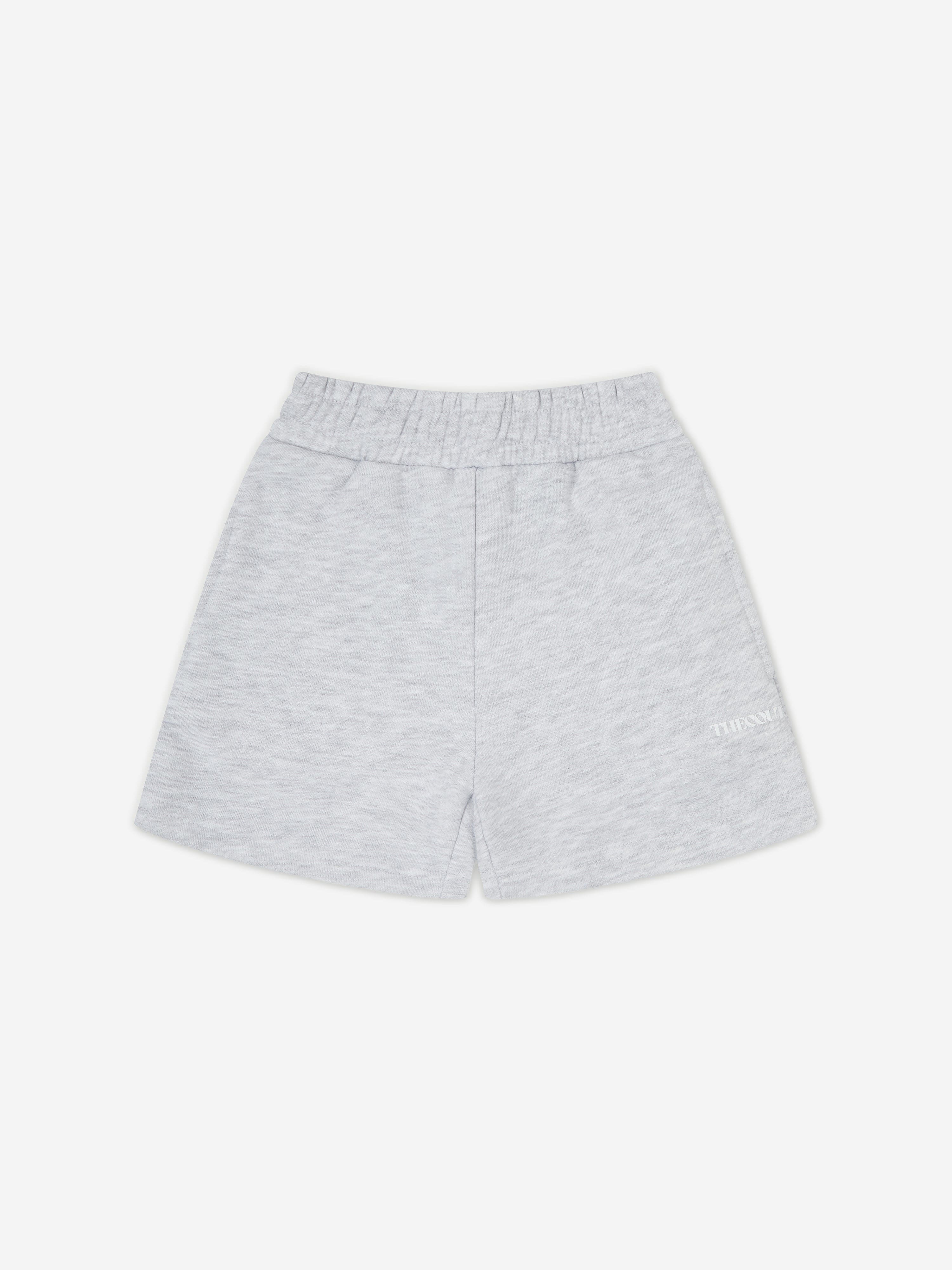 The Couture Club Kids Raw Seam Shorts in Grey