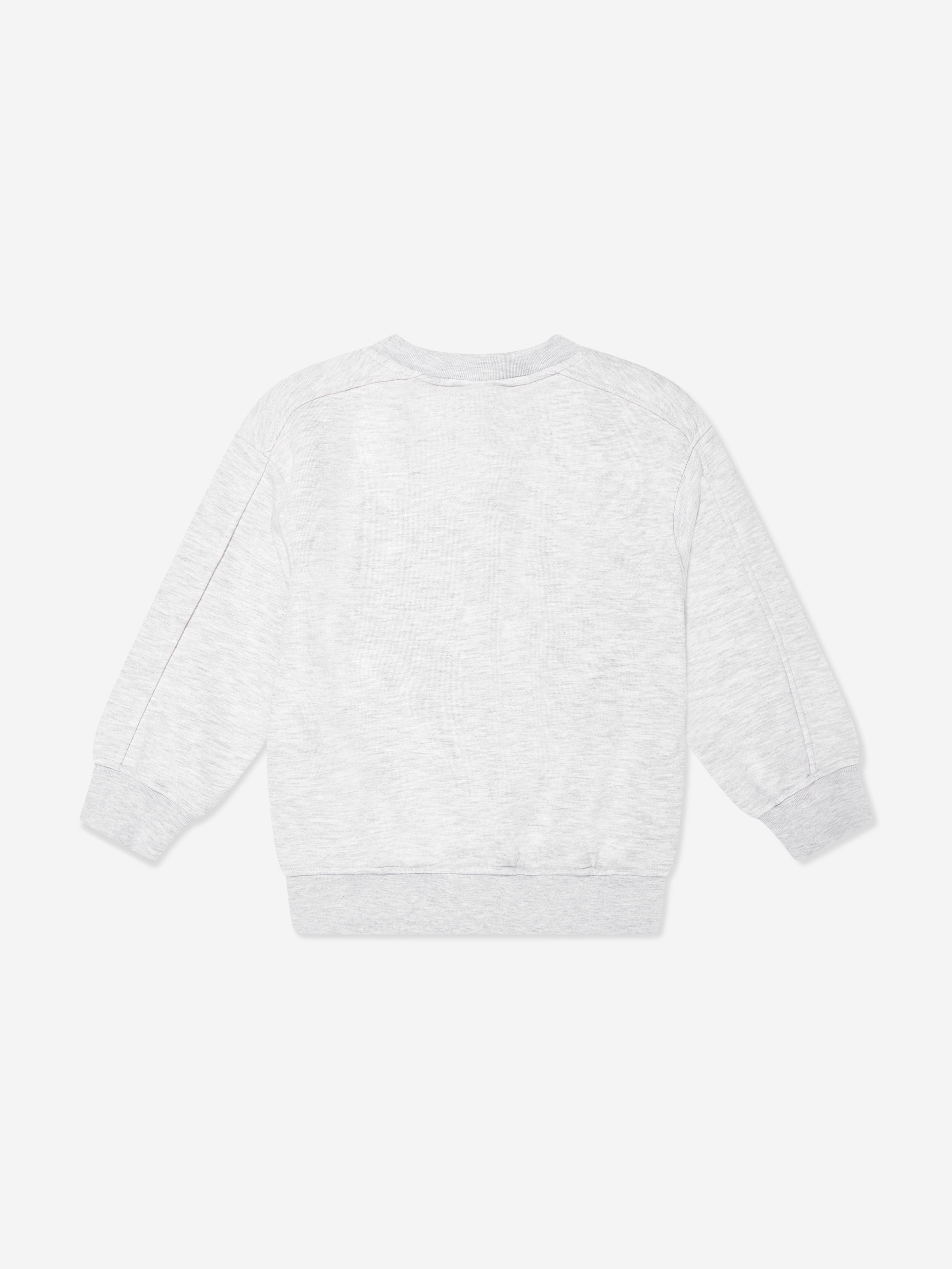 The Couture Club Kids Embossed Emblem Sweatshirt in Grey