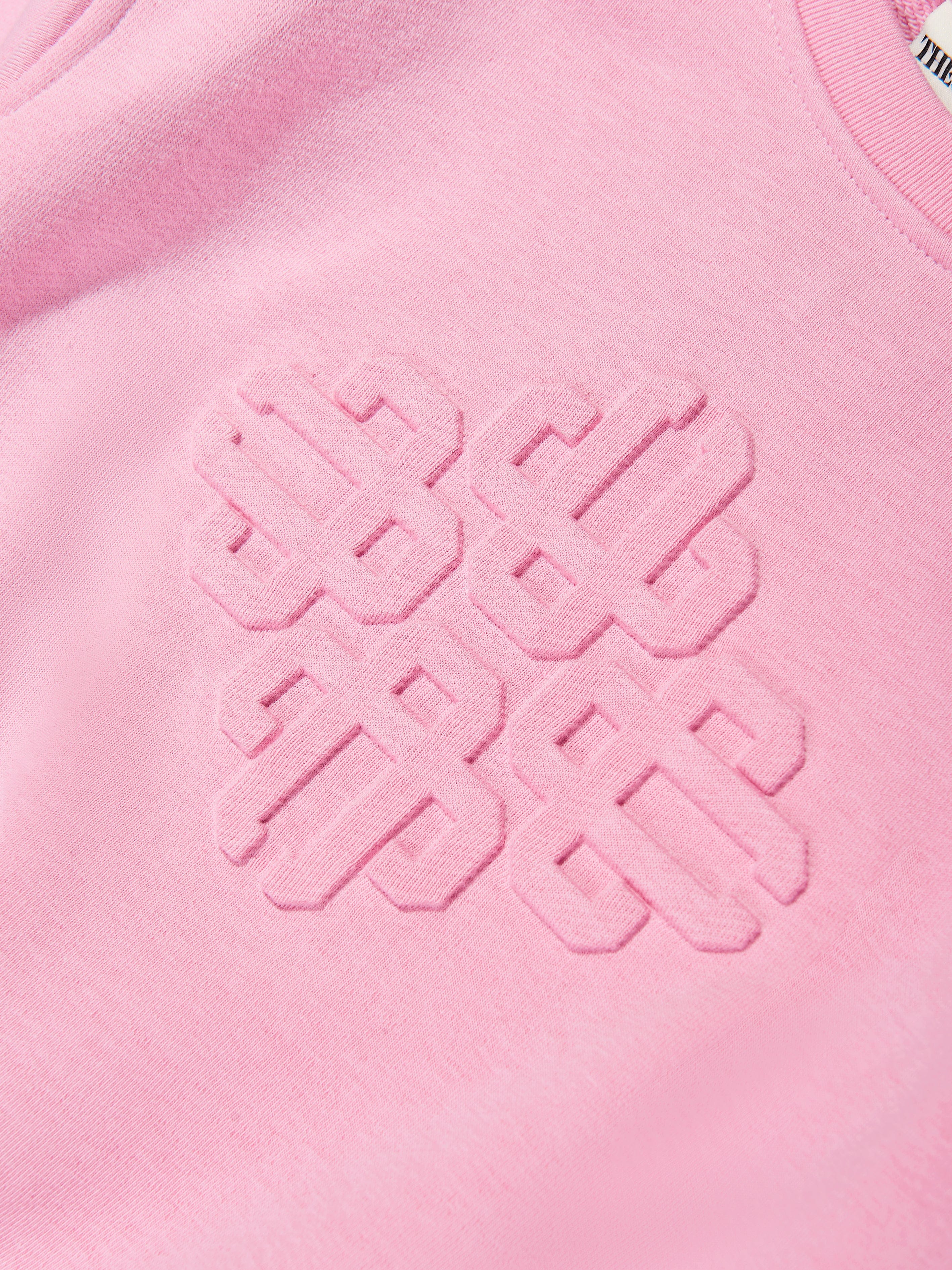 The Couture Club Kids Embossed Emblem Sweatshirt in Pink