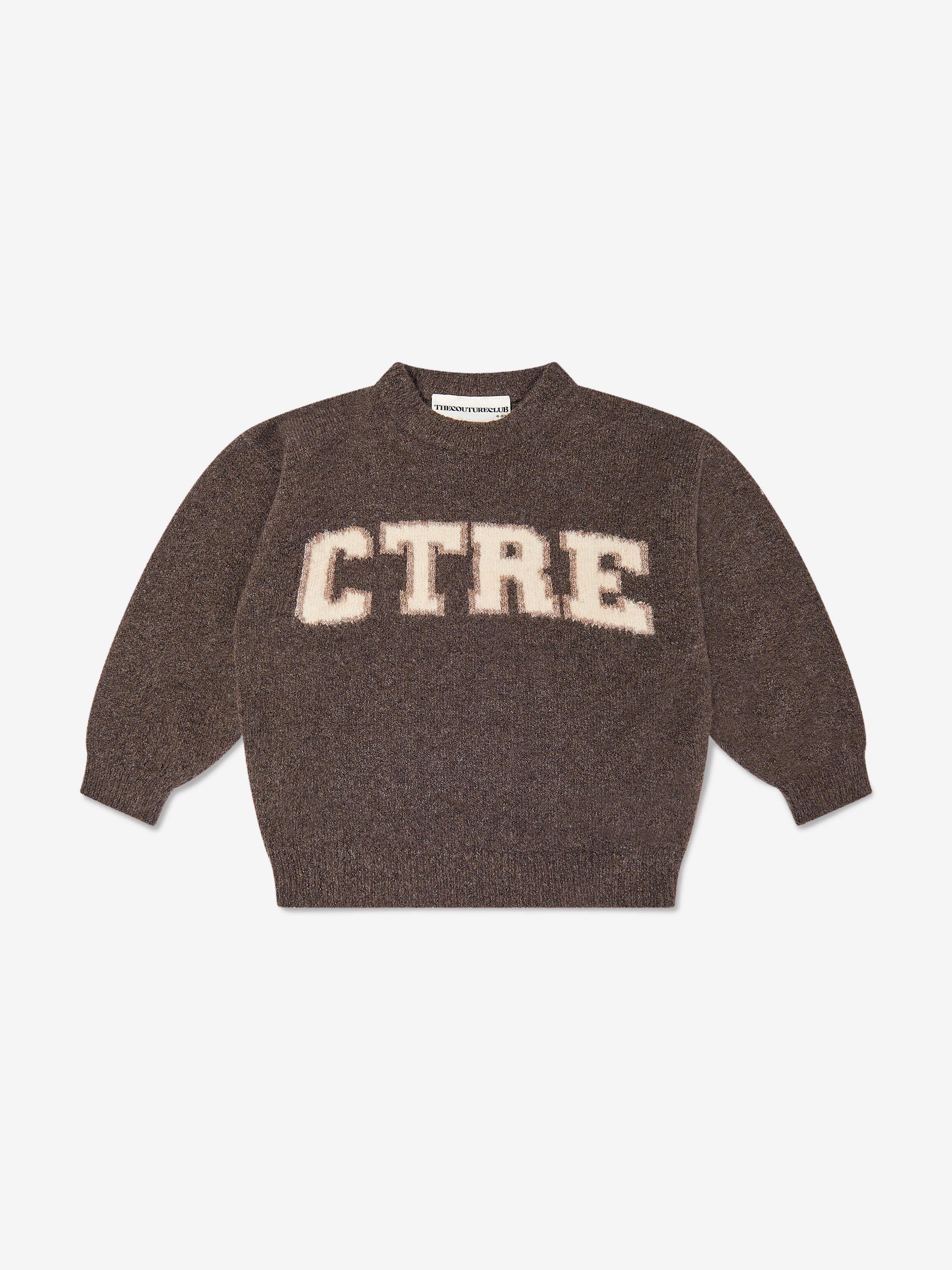 The Couture Club Kids CTRE Sweatshirt in Brown