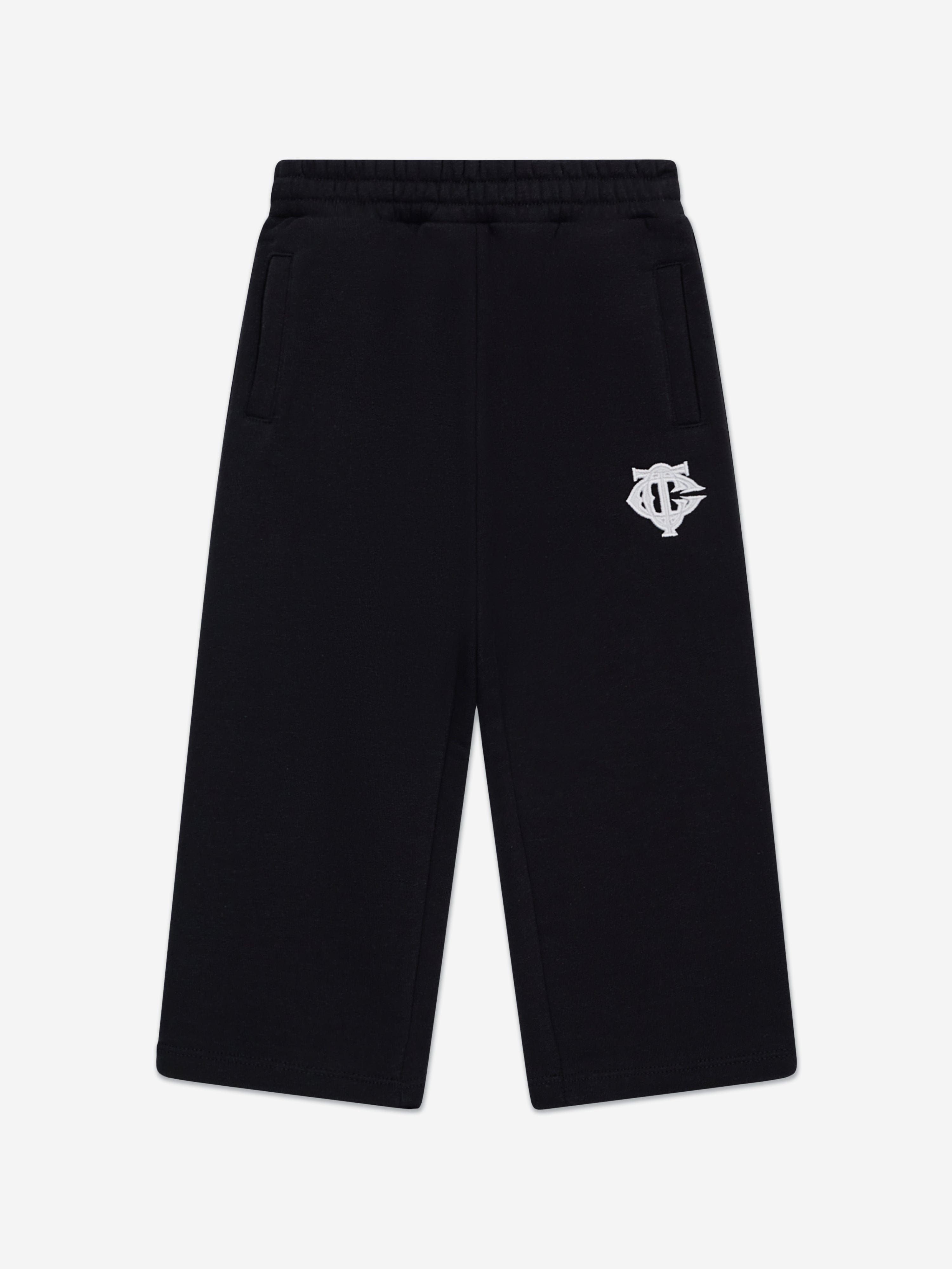 The Couture Club Kids Emblem Applique Joggers in Black