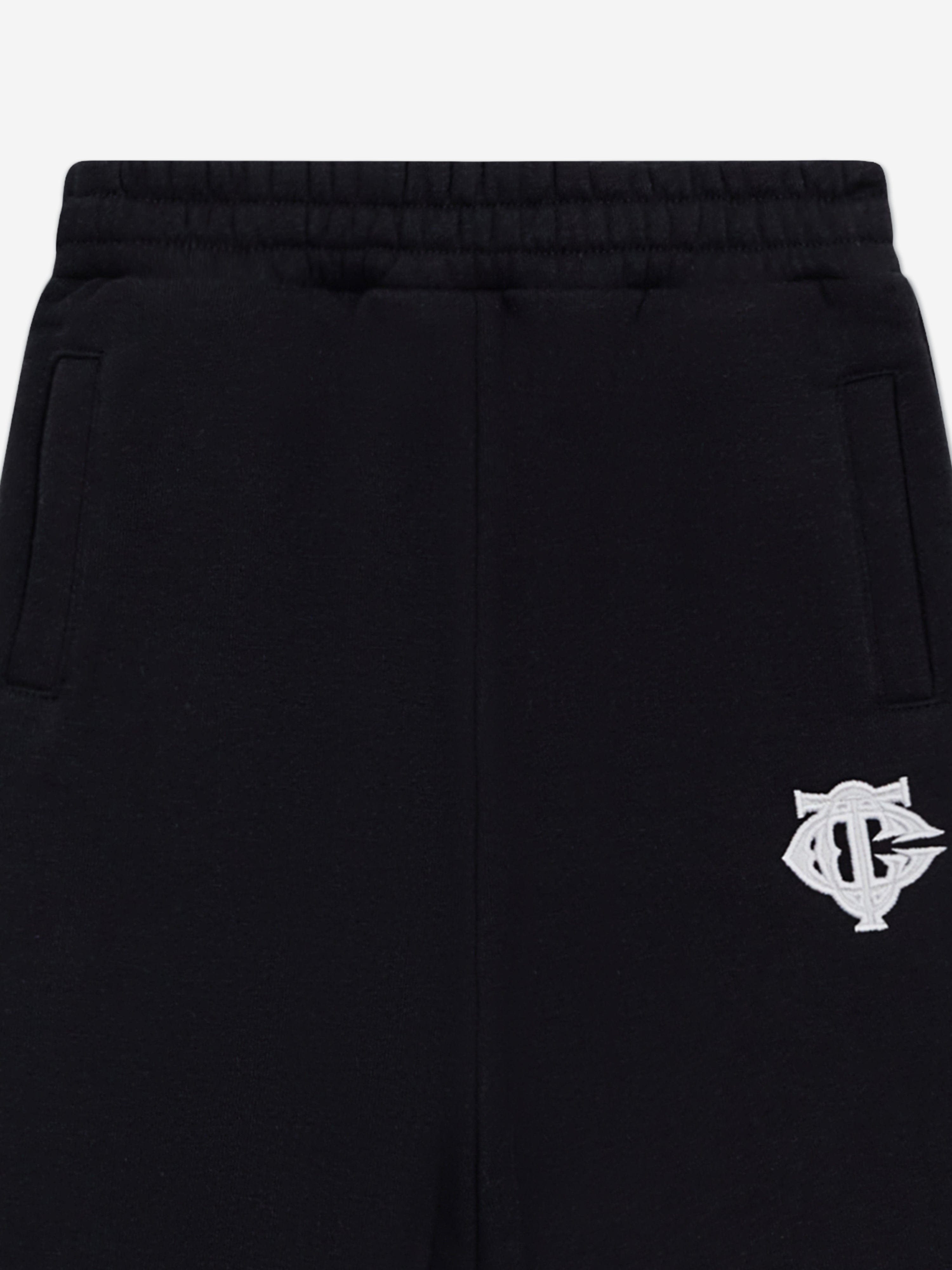 The Couture Club Kids Emblem Applique Joggers in Black