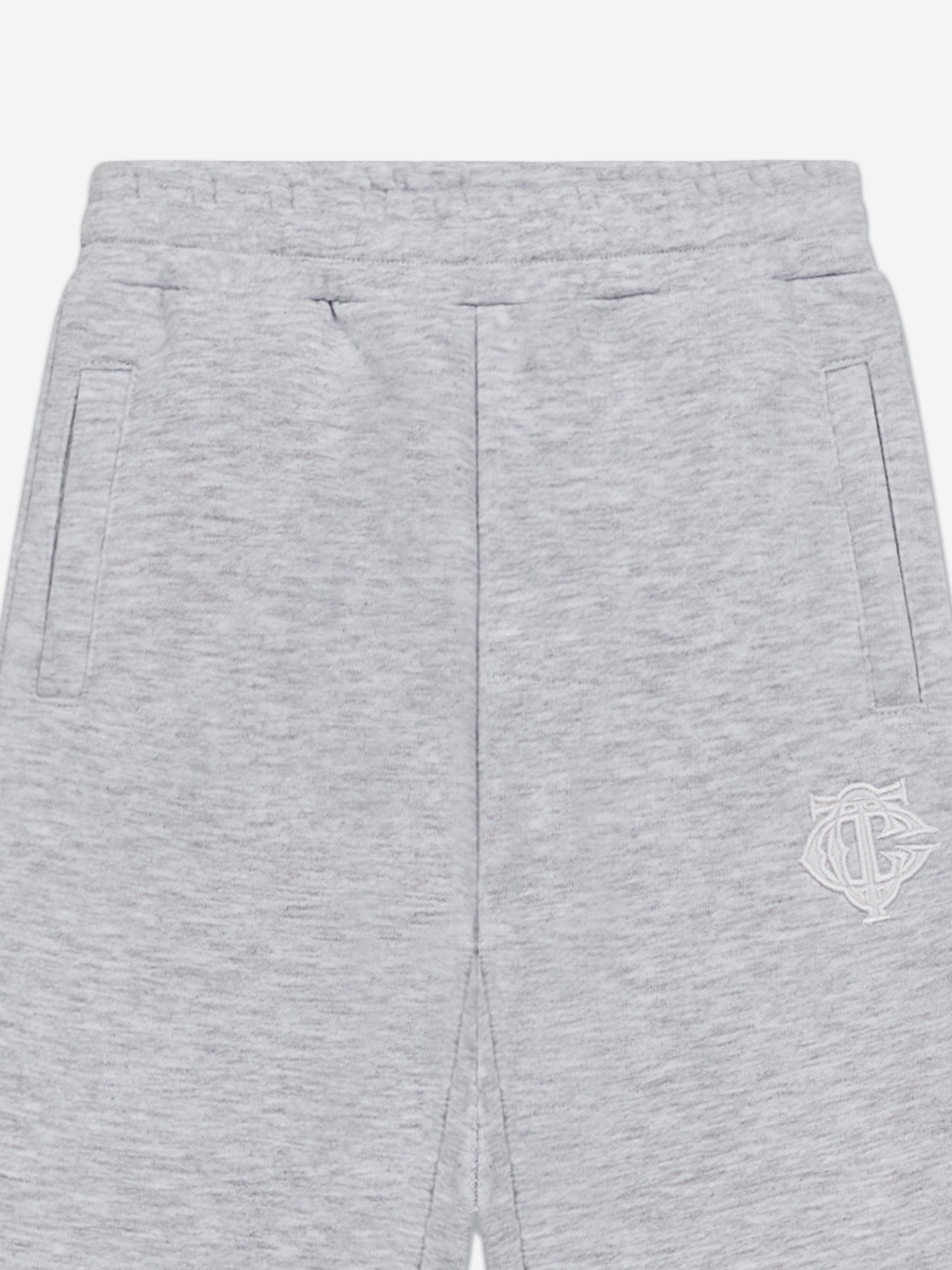 The Couture Club Kids Emblem Applique Joggers in Grey