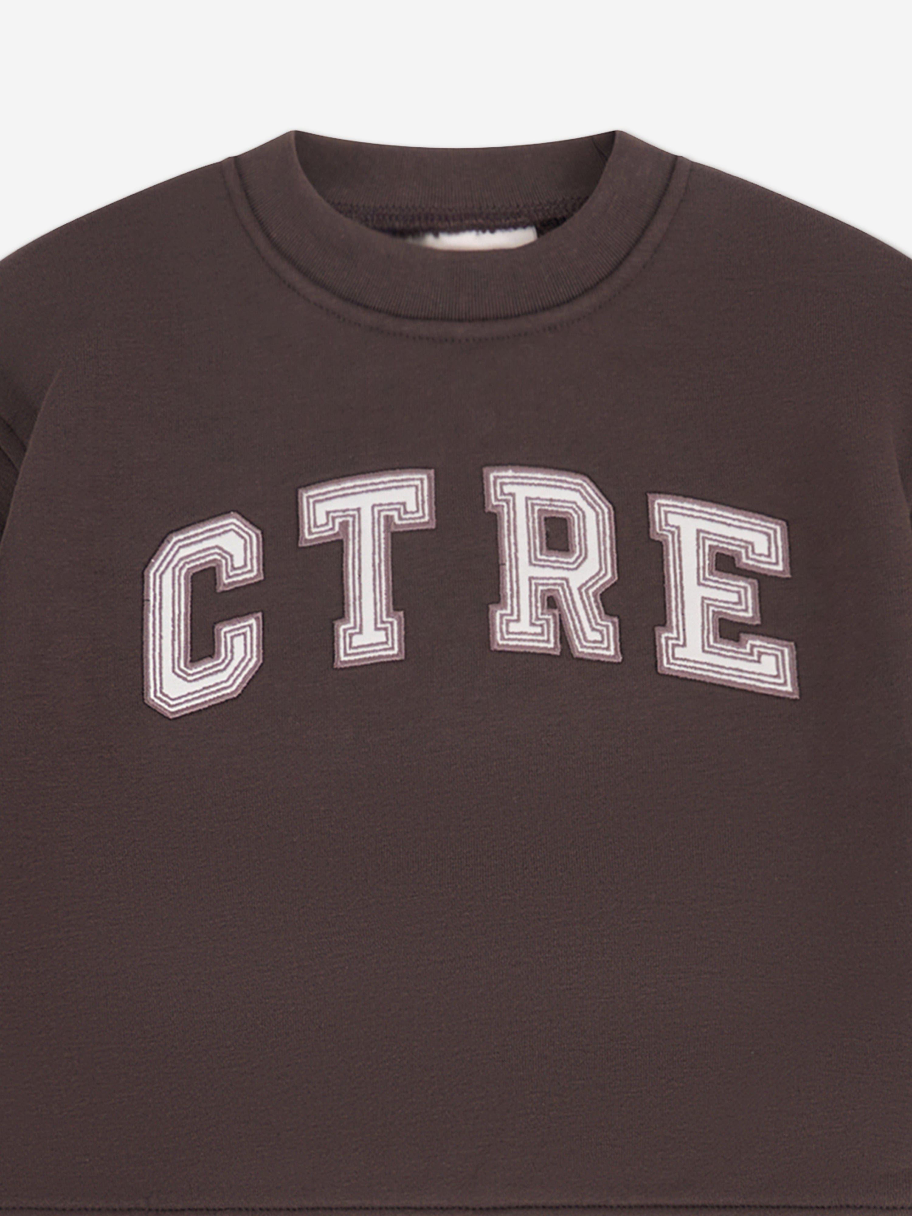 The Couture Club Kids Ctre Sweatshirt in Brown