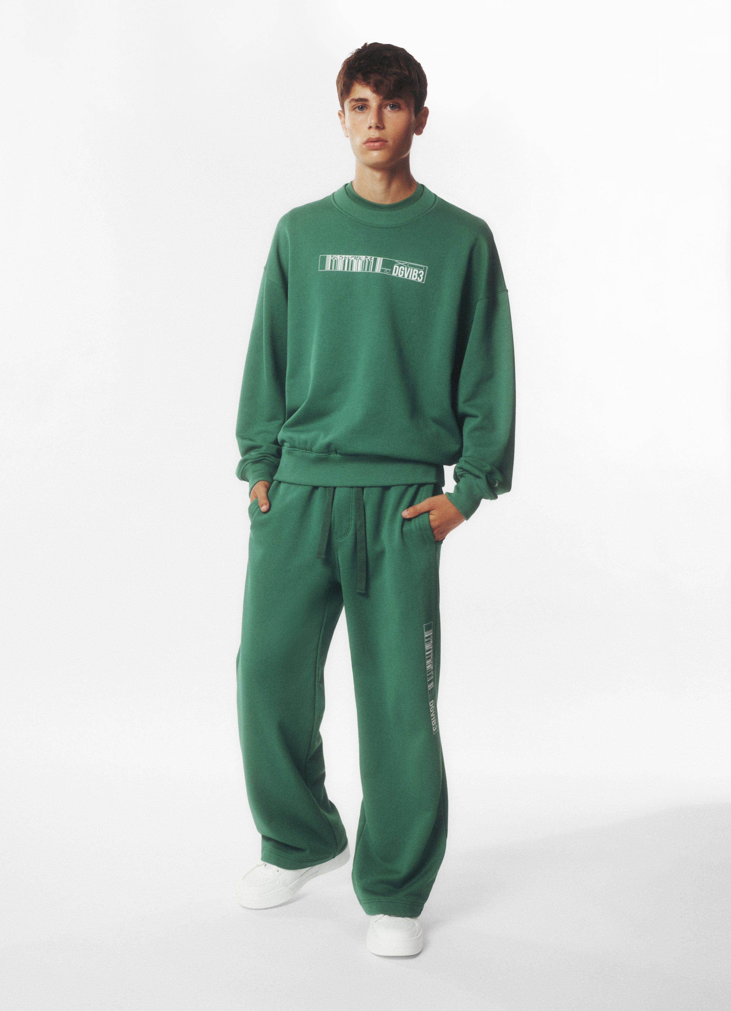 Dolce & Gabbana Boys DG Vibe Joggers in Green