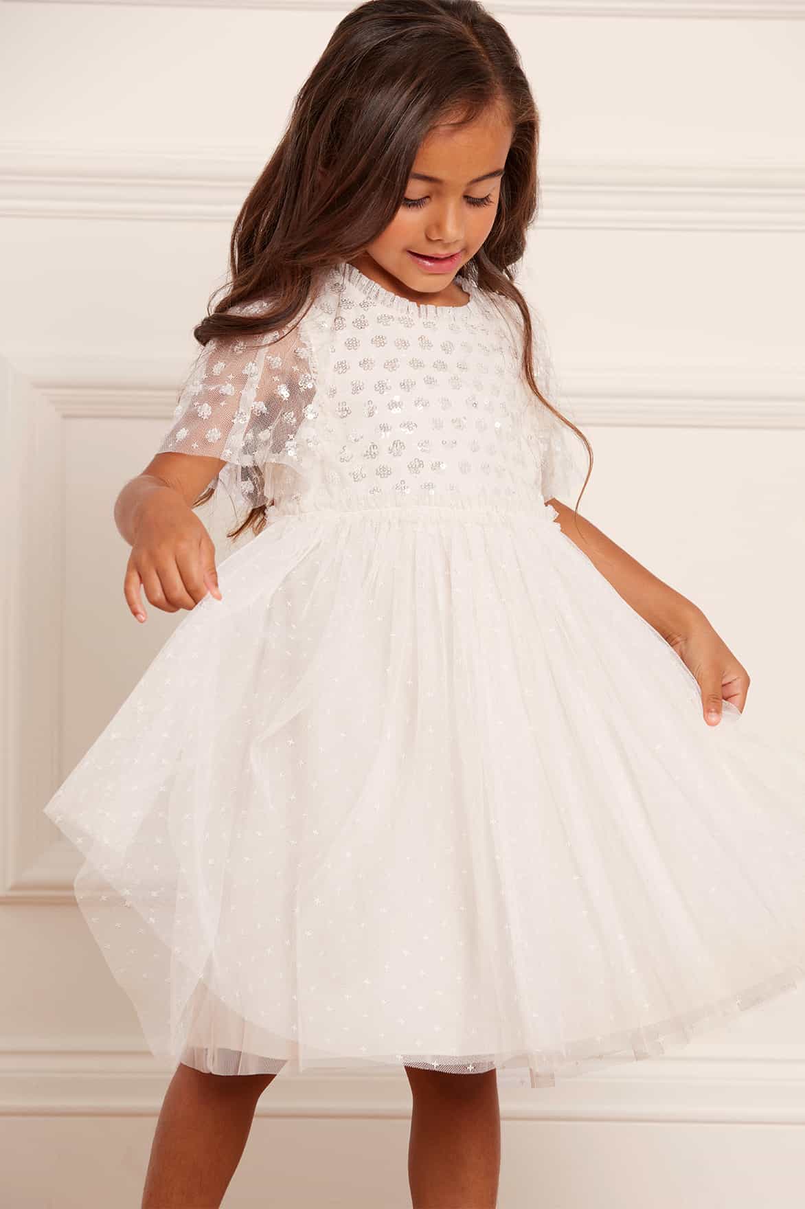 Needle & Thread Girls Thea Bodice Dress in Ivory