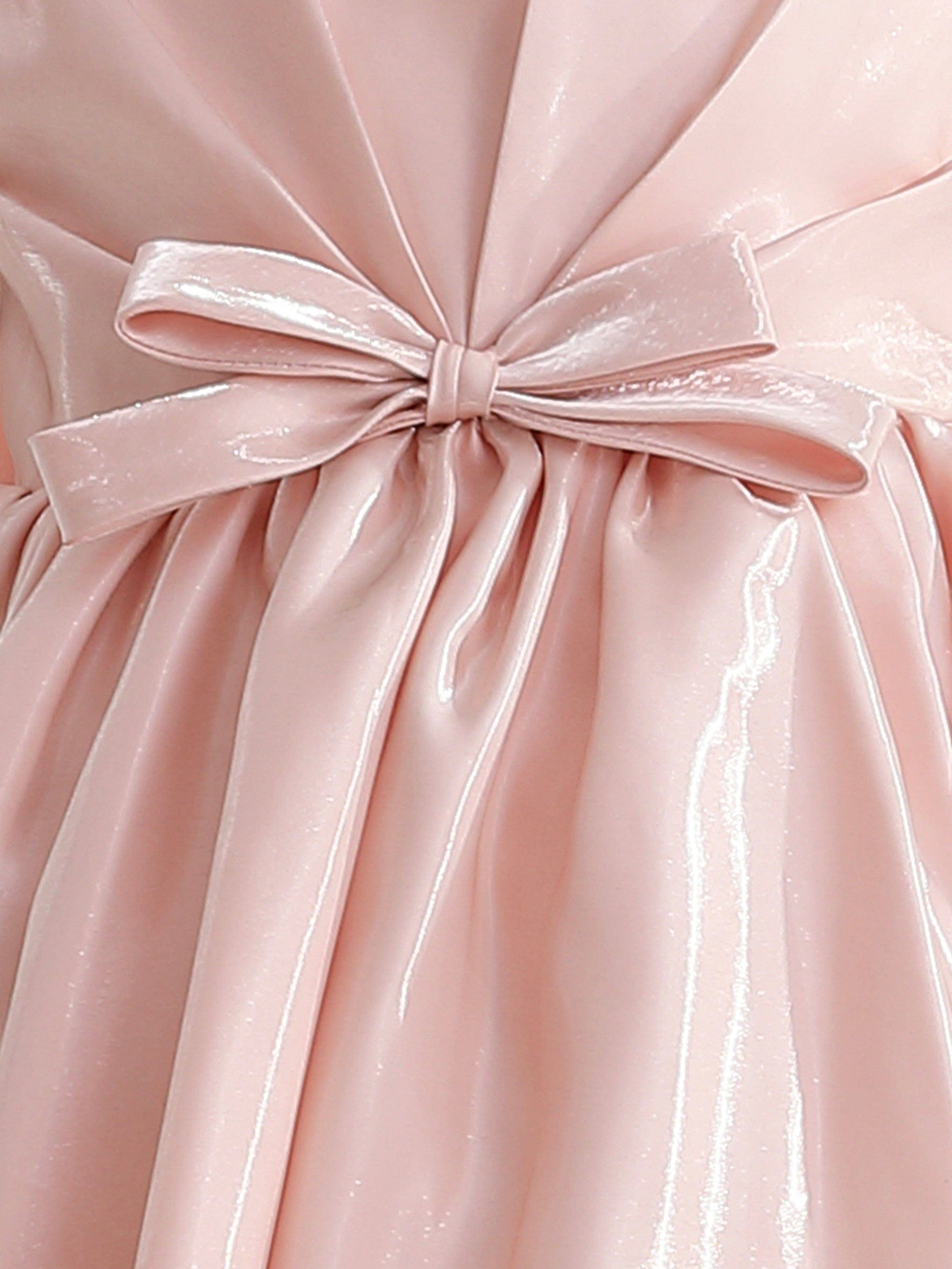Pink Bow Long Brea Dress