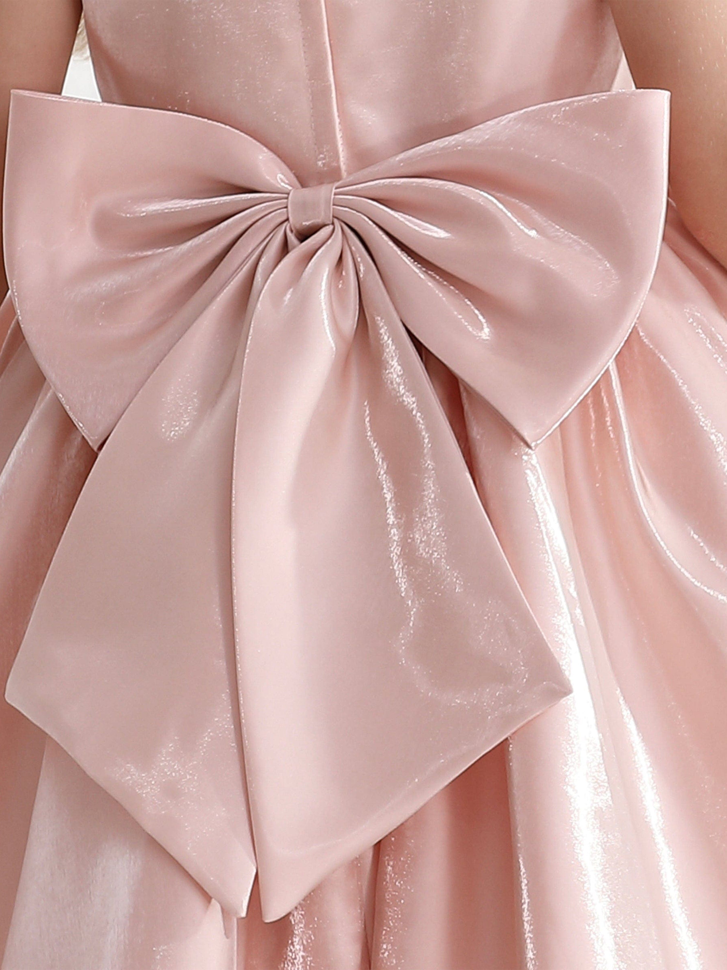 Pink Bow Long Brea Dress