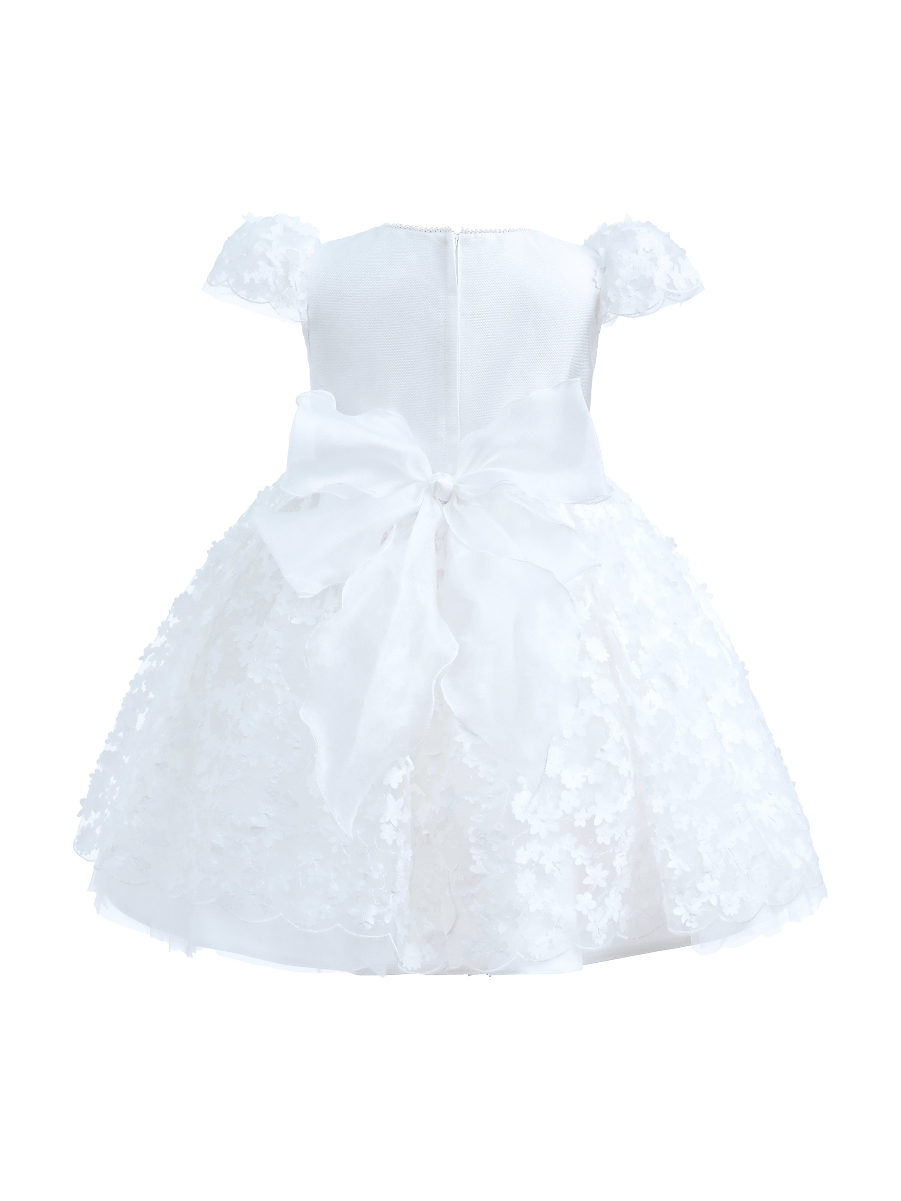 White Floral Bow Upton Dress