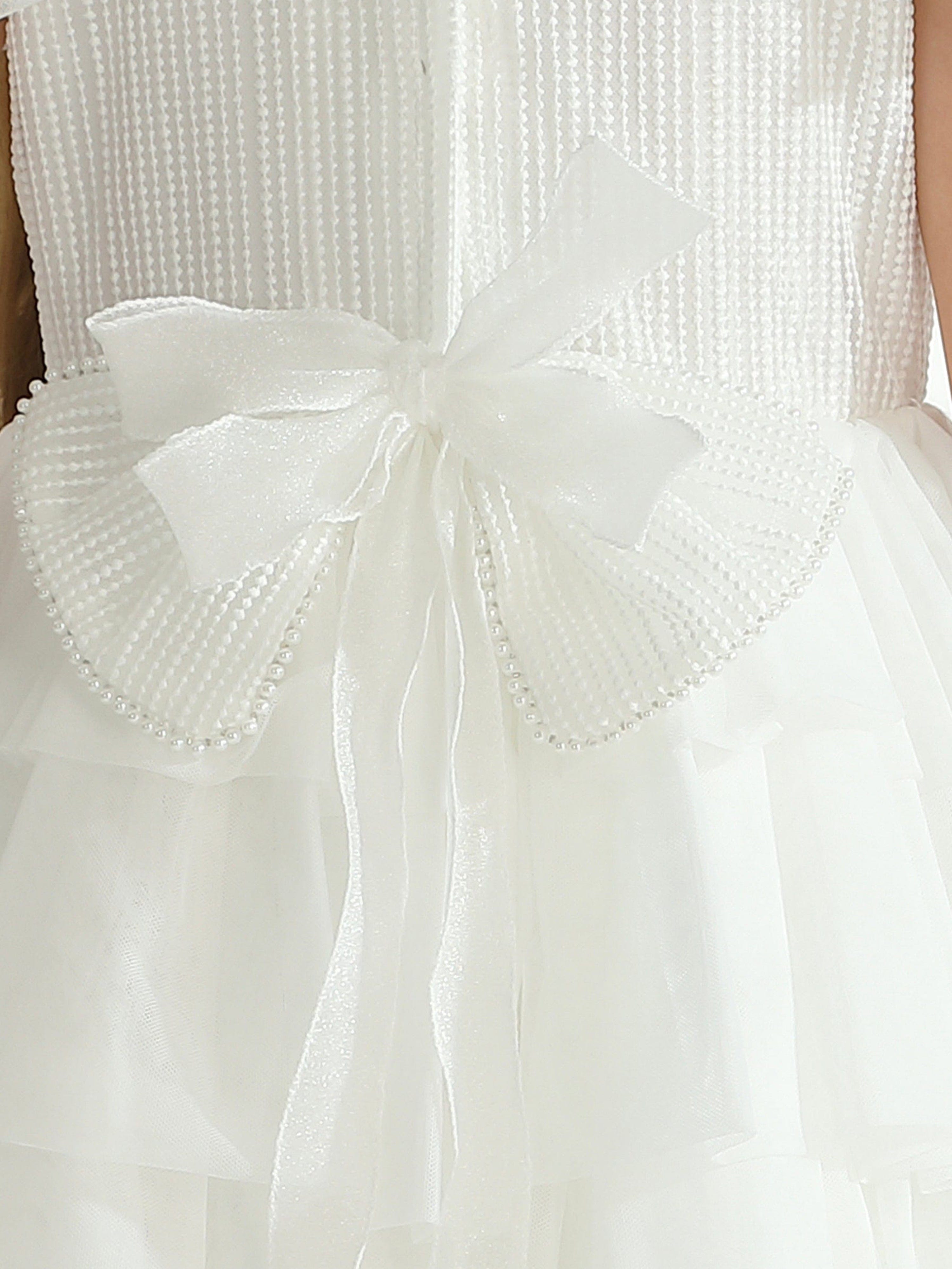 White Layered Tulle Abbyfield Dress