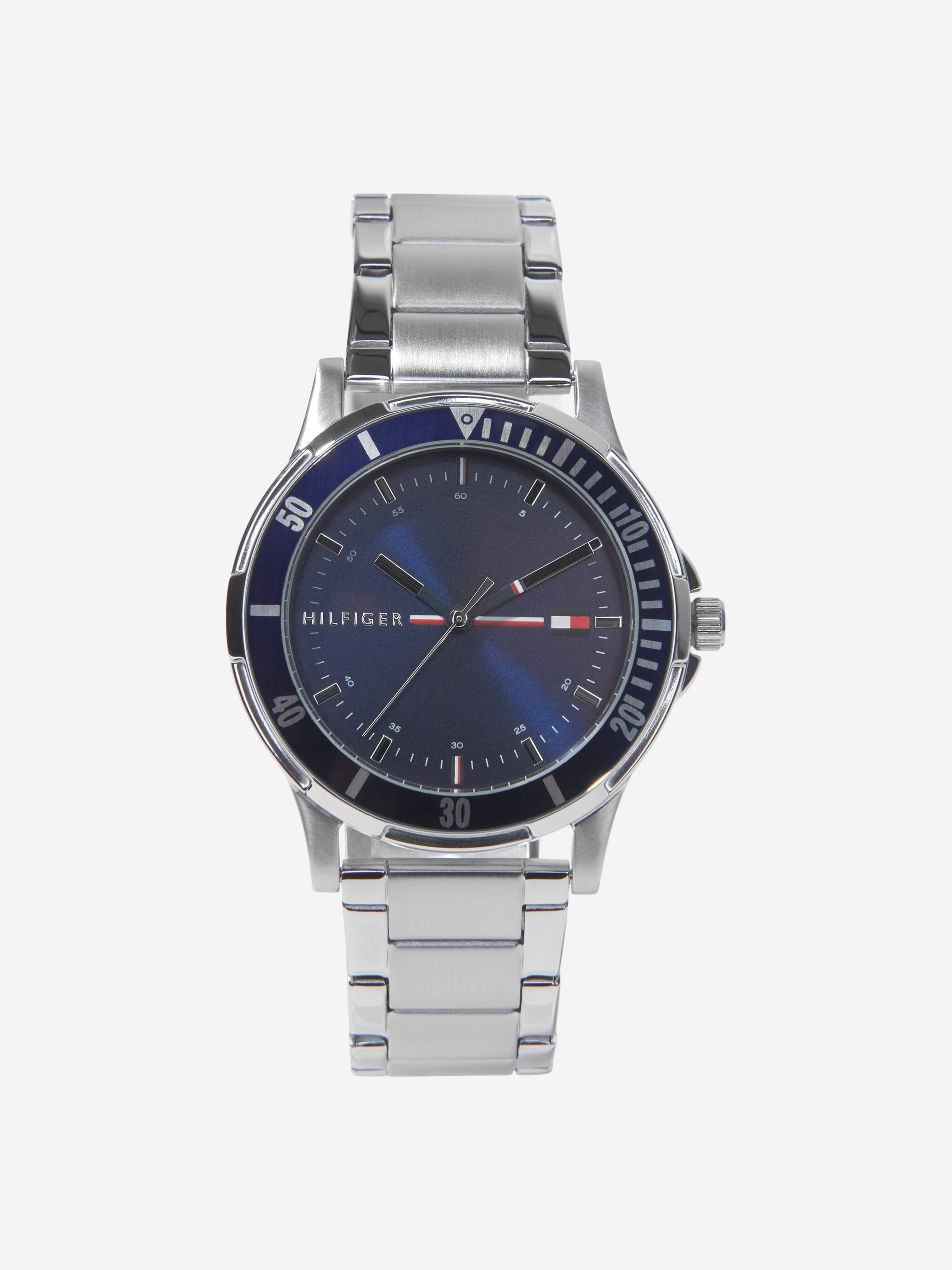 Tommy Hilfiger Boys Metal Strap Watch in Silver (34mm)