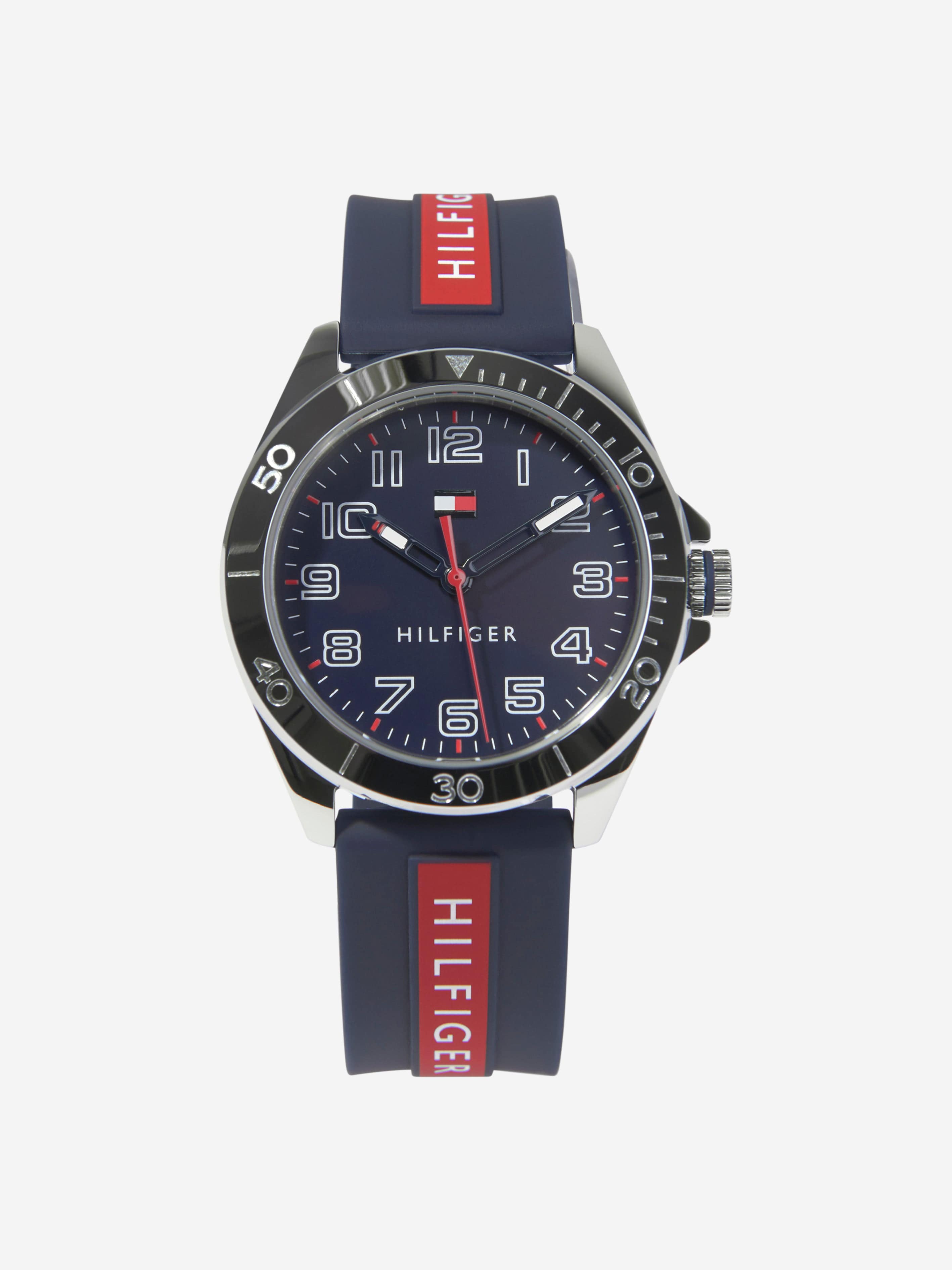 Tommy Hilfiger Boys Logo Strap Watch in Navy (34mm)