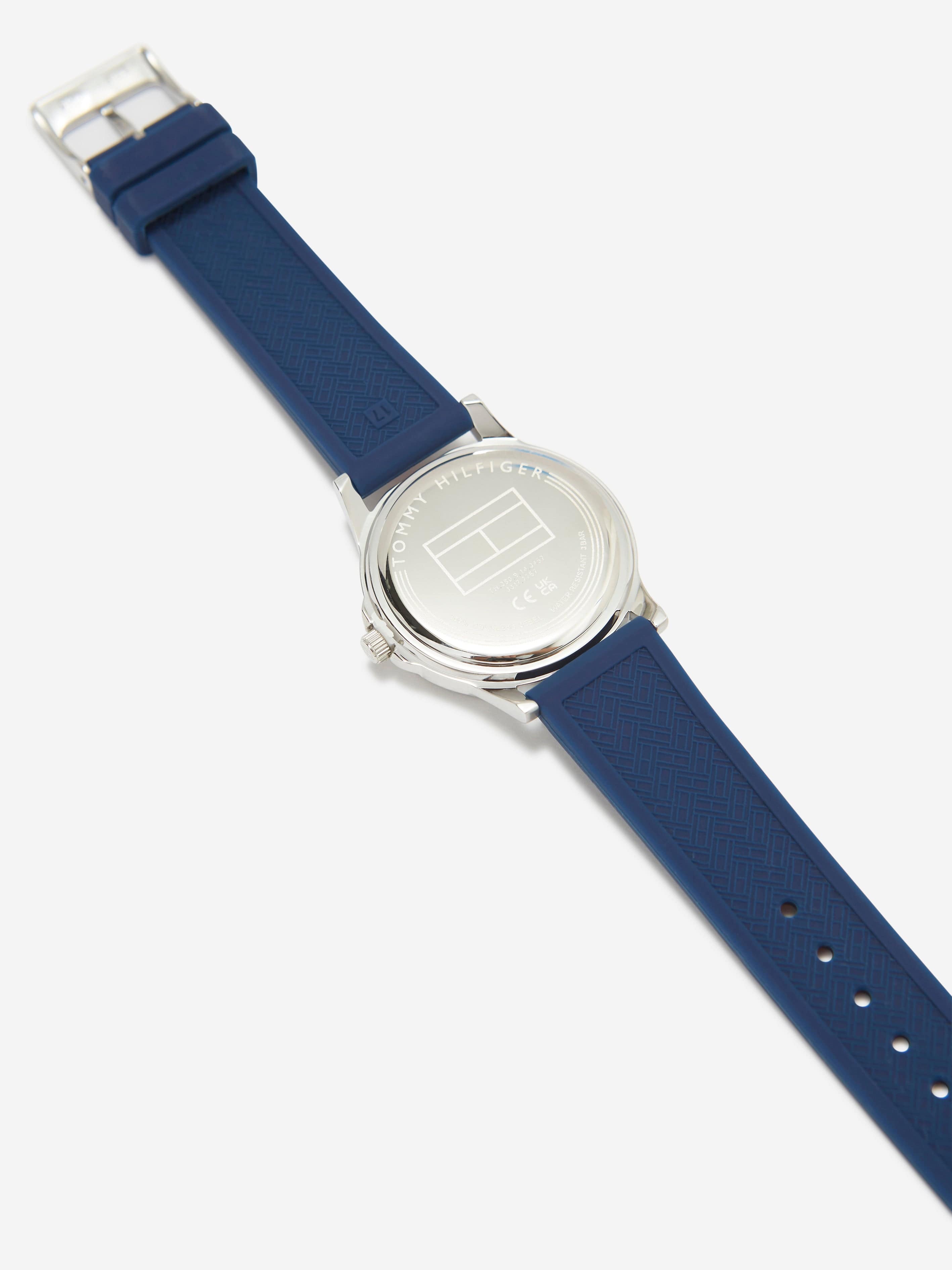 Tommy Hilfiger Boys Logo Strap Watch in Navy (34mm)