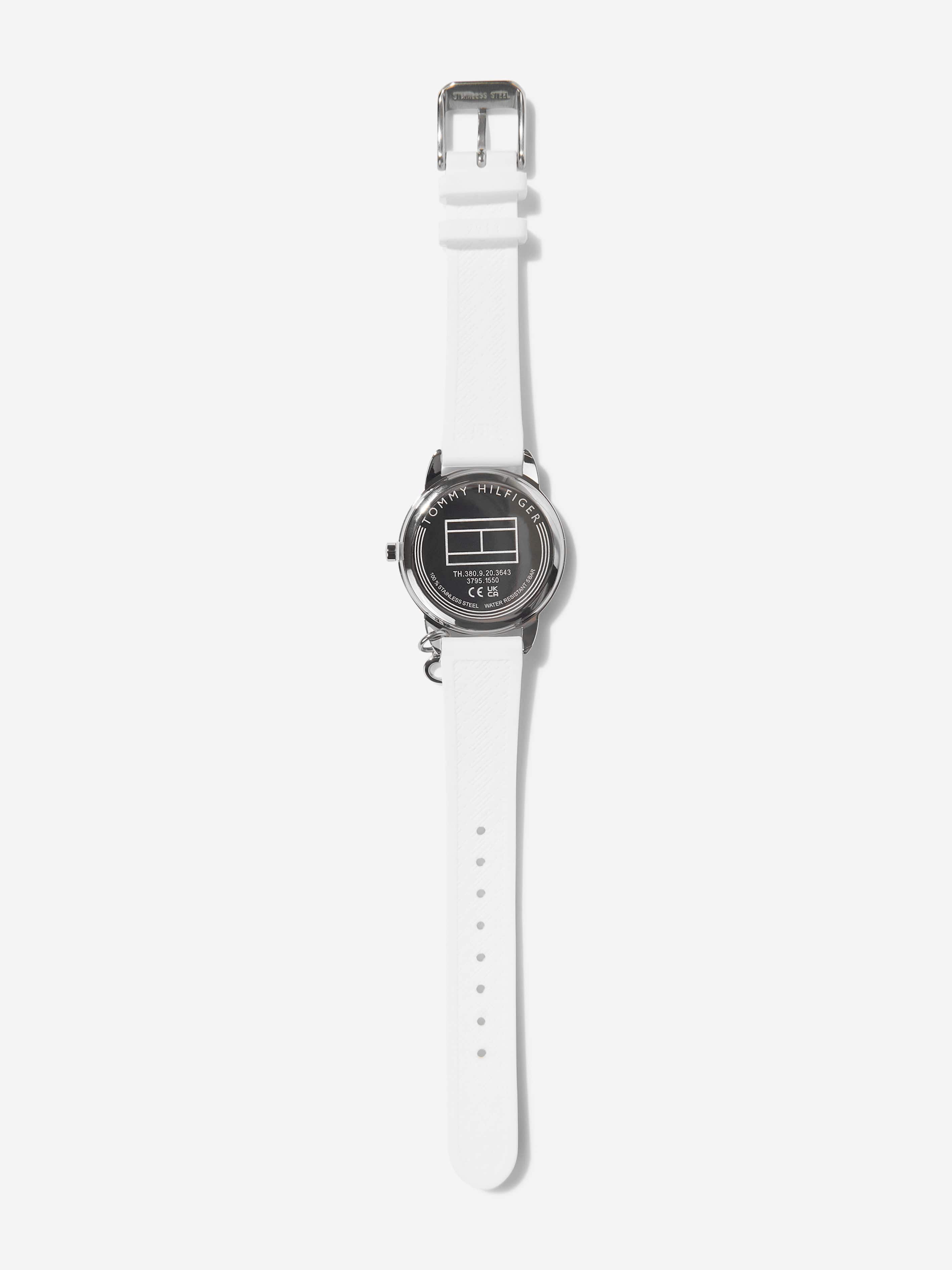 Tommy Hilfiger Girls Silicone Strap Watch in White (34mm)